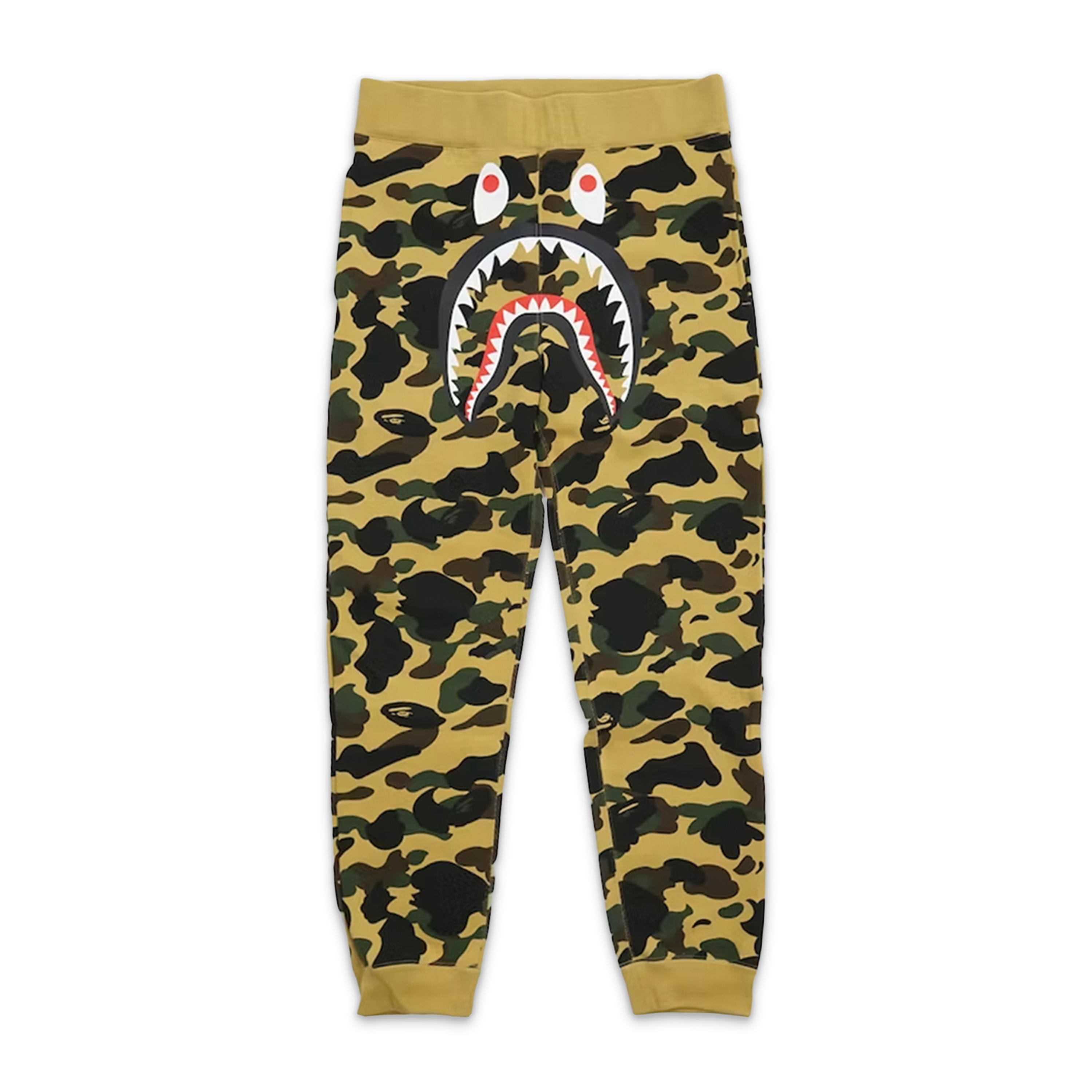 A Bathing Ape (BAPE), BAPE 1st Camo Shark Sweatpants "Yellow"