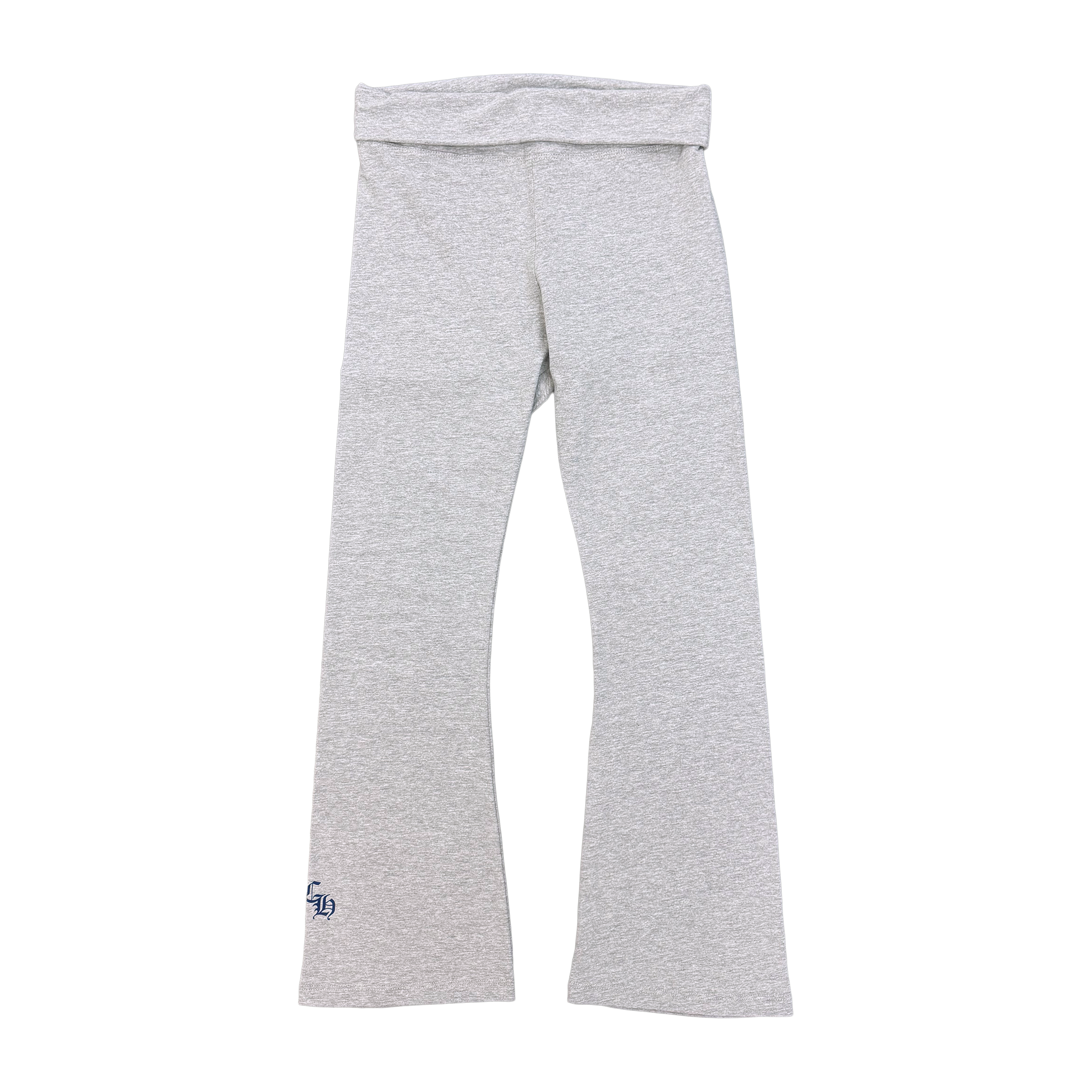 Chrome Hearts, Scroll Logo Bell Bottom Yoga Pants "Grey" (W)