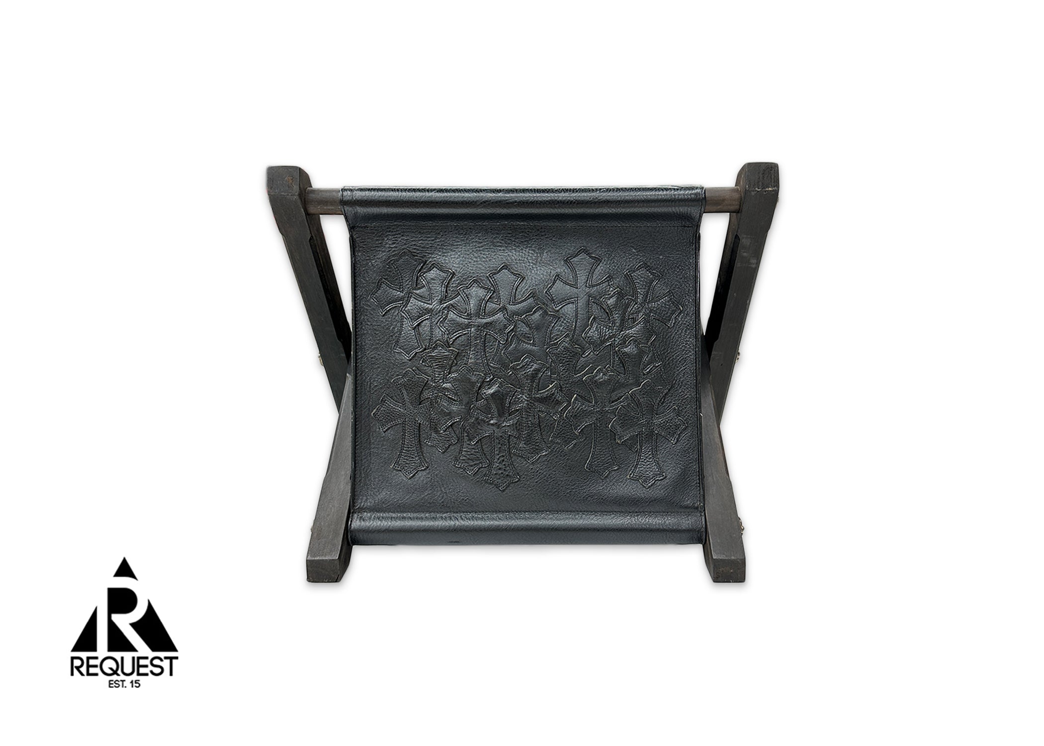 Chrome Hearts, Leather Magazine Holder w/ Black Crosses
