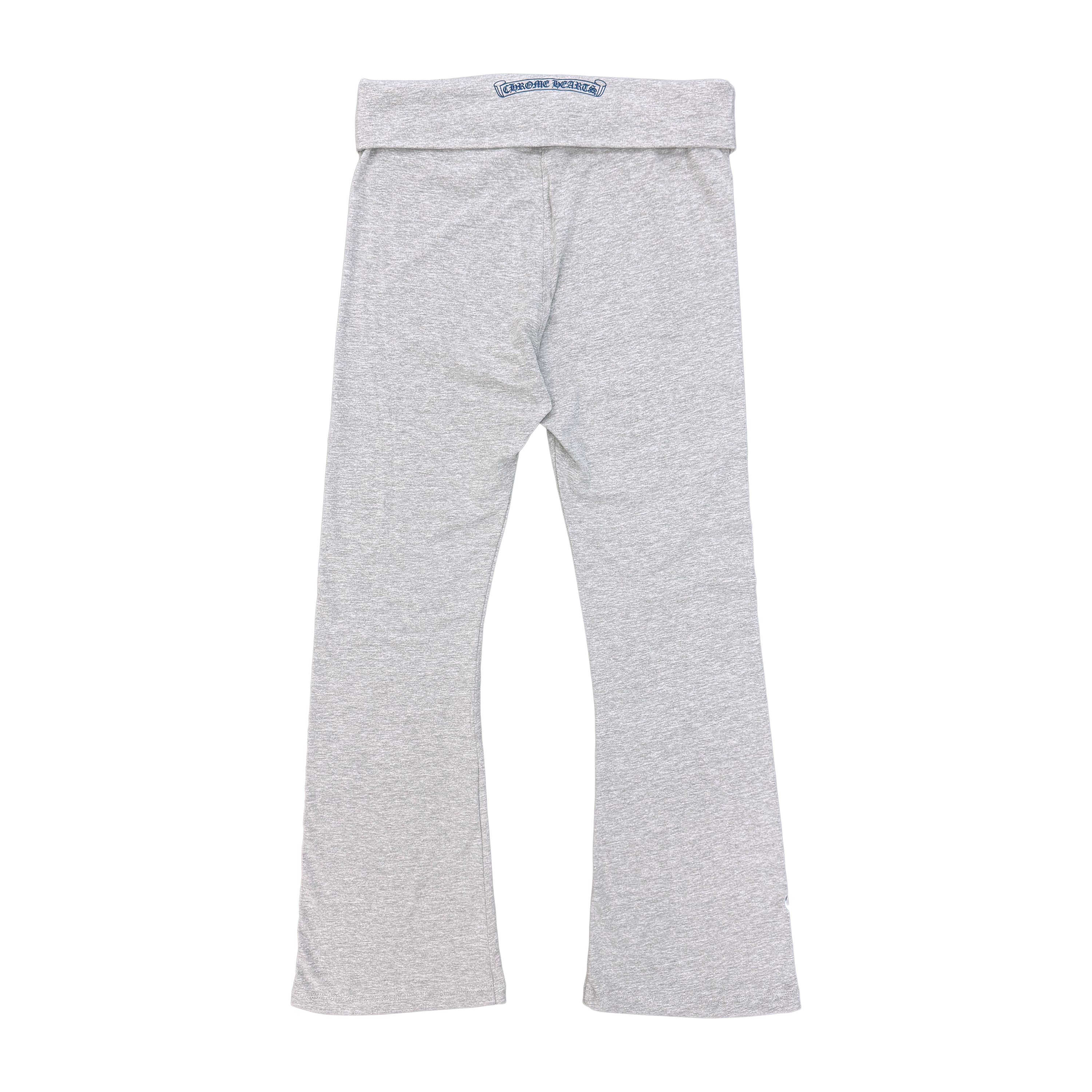 Chrome Hearts, Scroll Logo Bell Bottom Yoga Pants "Grey" (W)