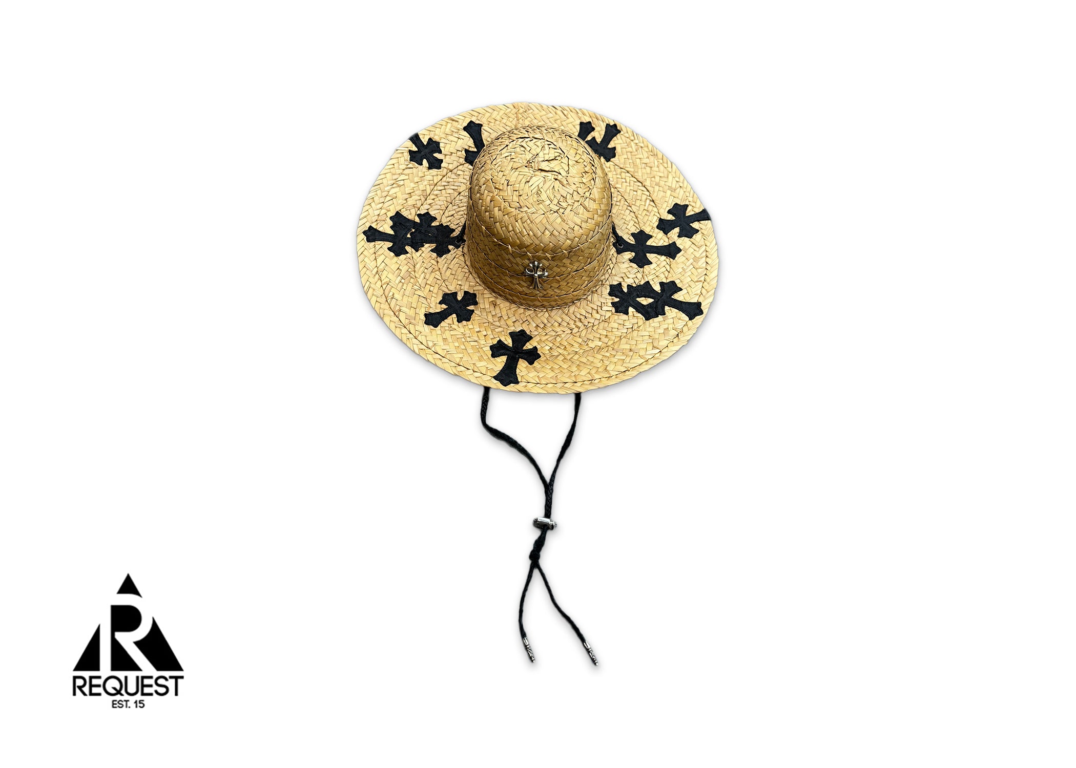 Chrome Hearts, Black Cross Vacation Straw Hat "Beige"