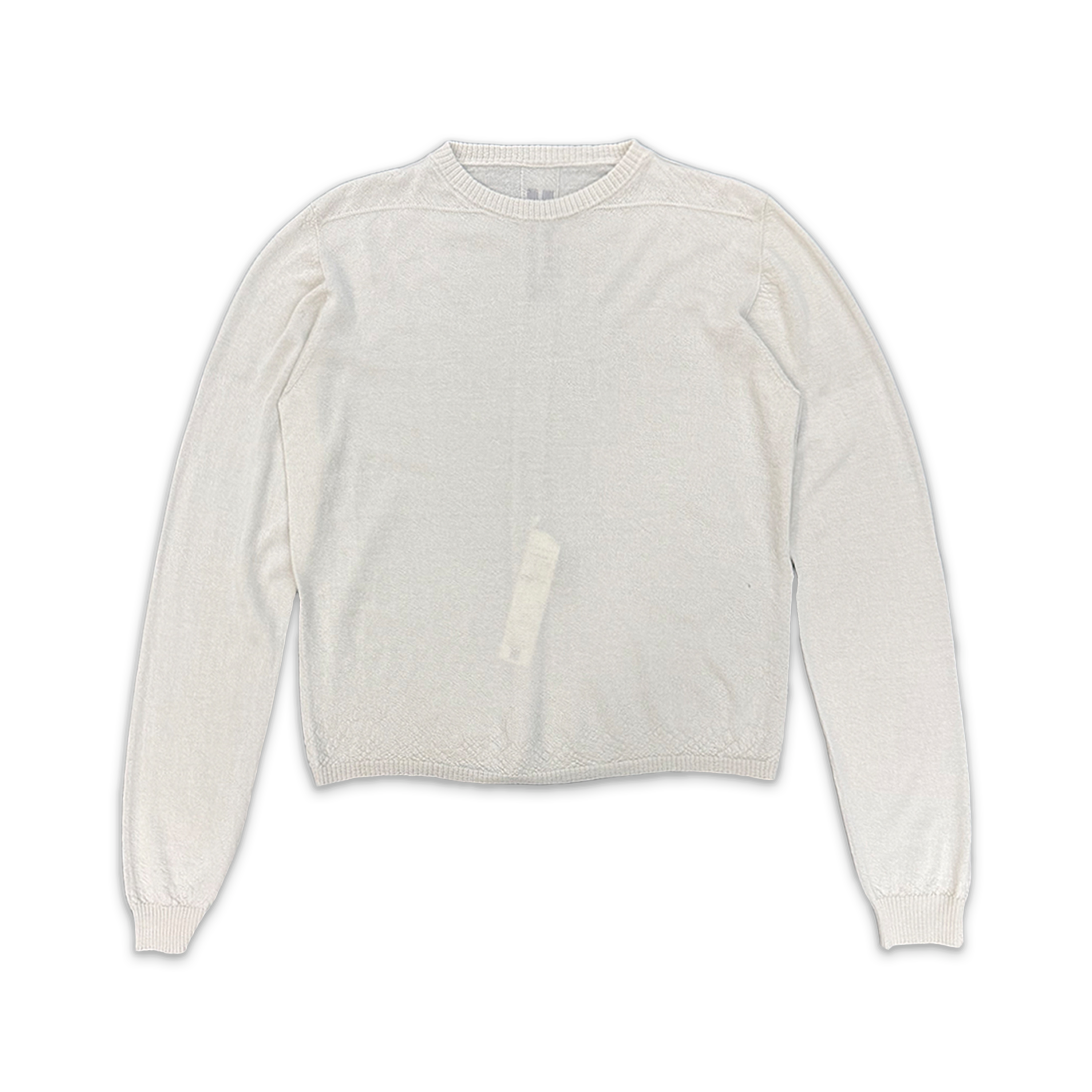 Rick Owens, Hollywood Cropped Level Biker Round Neck Sweater "Dinge"