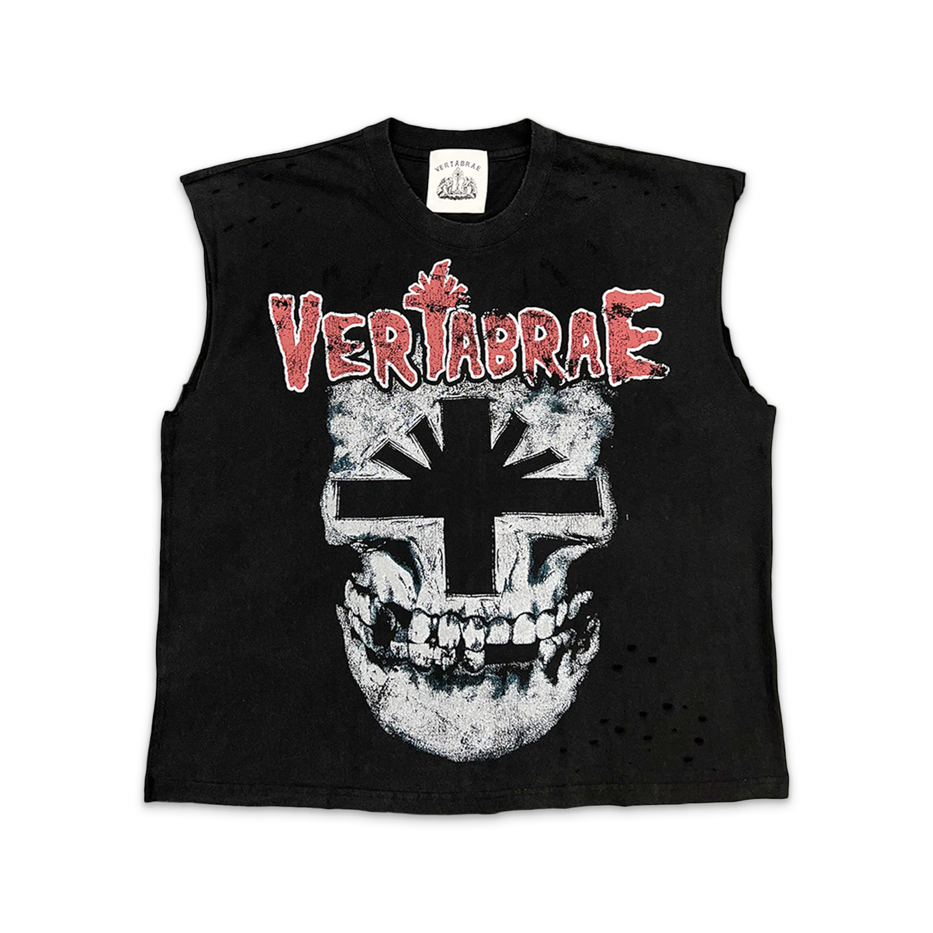 Vertabrae, Fever Sleeveless Tee "Washed Black"