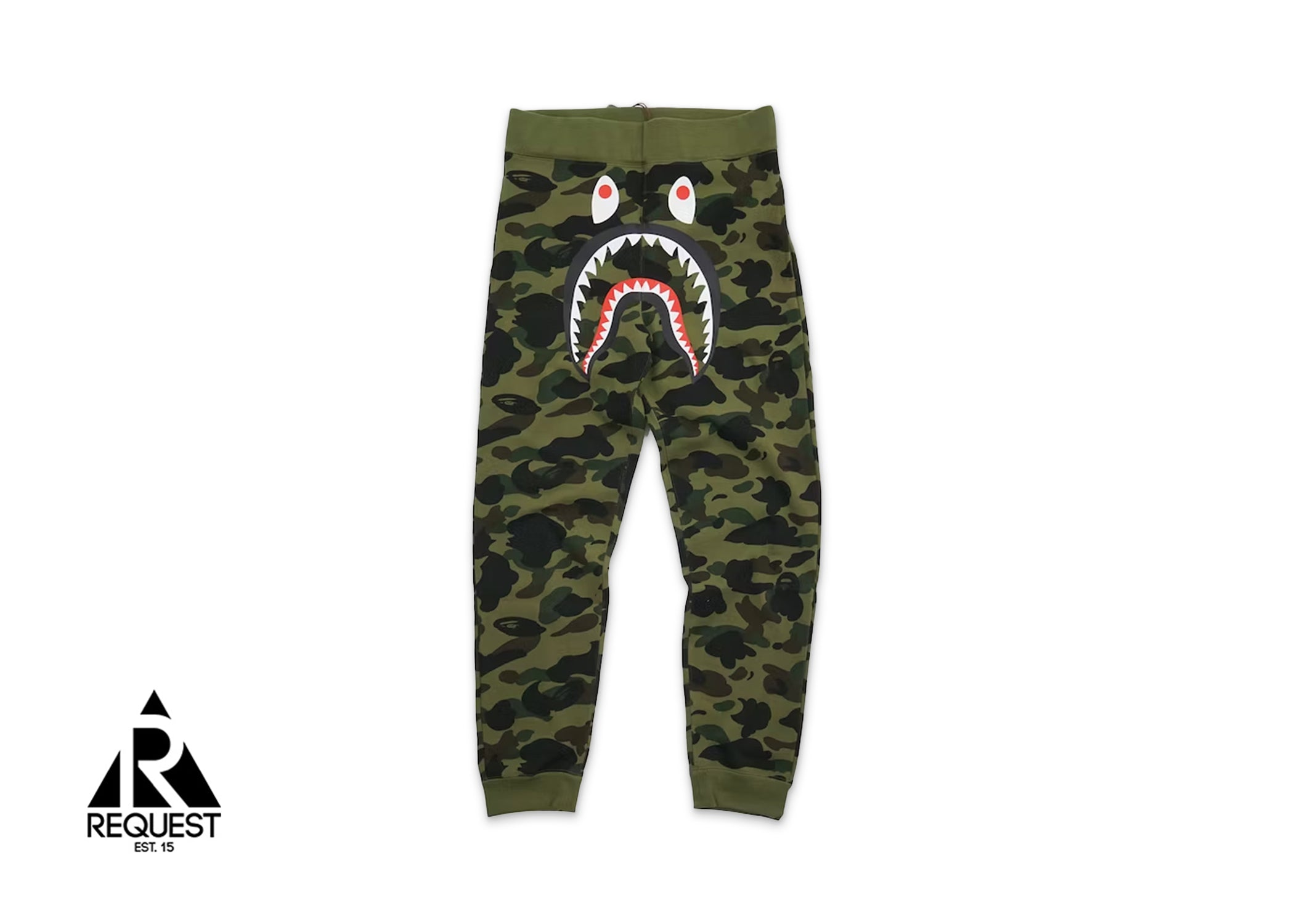 A Bathing Ape BAPE 1st Camo Shark Sweatpants "Green"