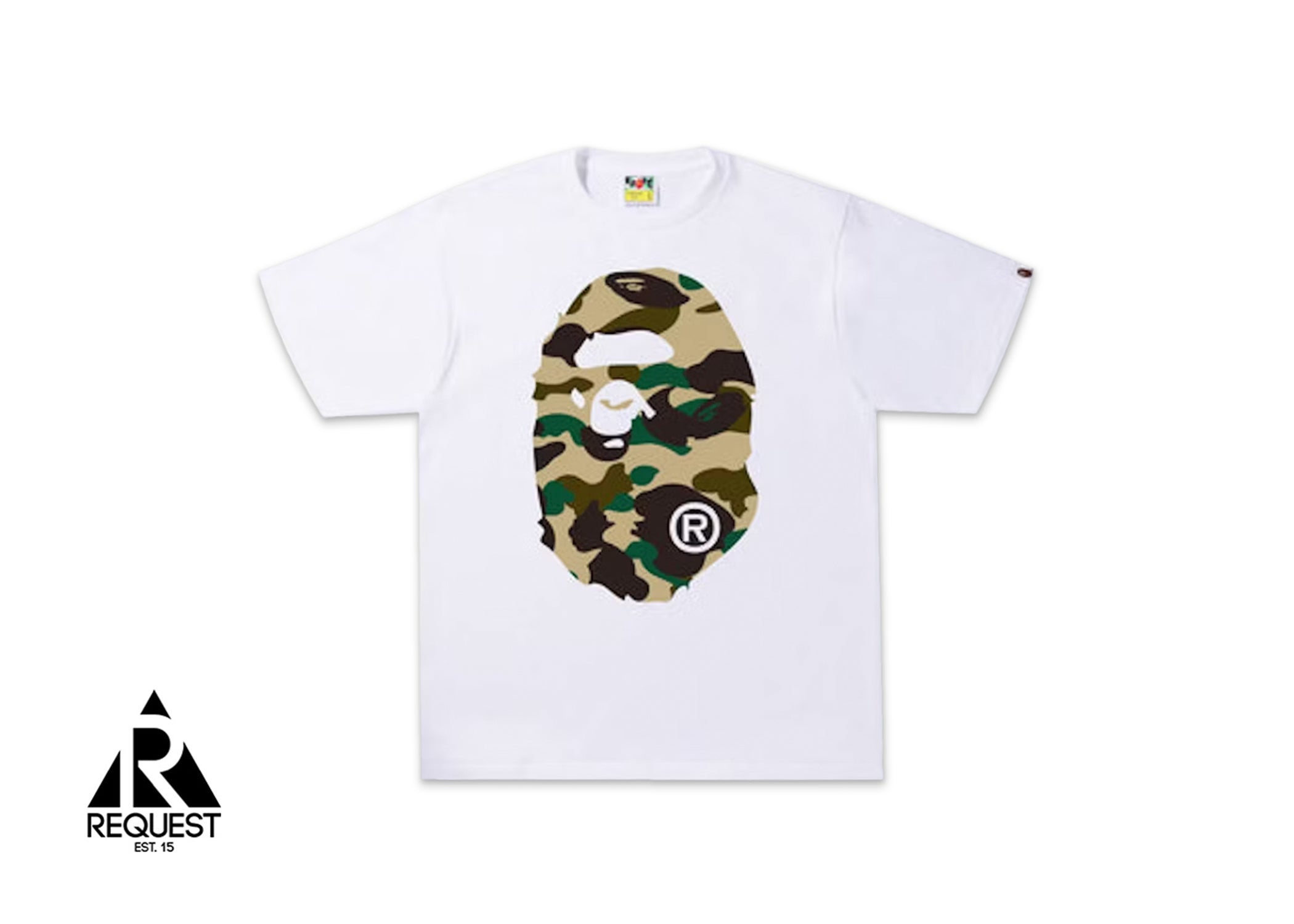 A Bathing Ape BAPE 1st Camo Big Ape Head Tee "White Yellow”