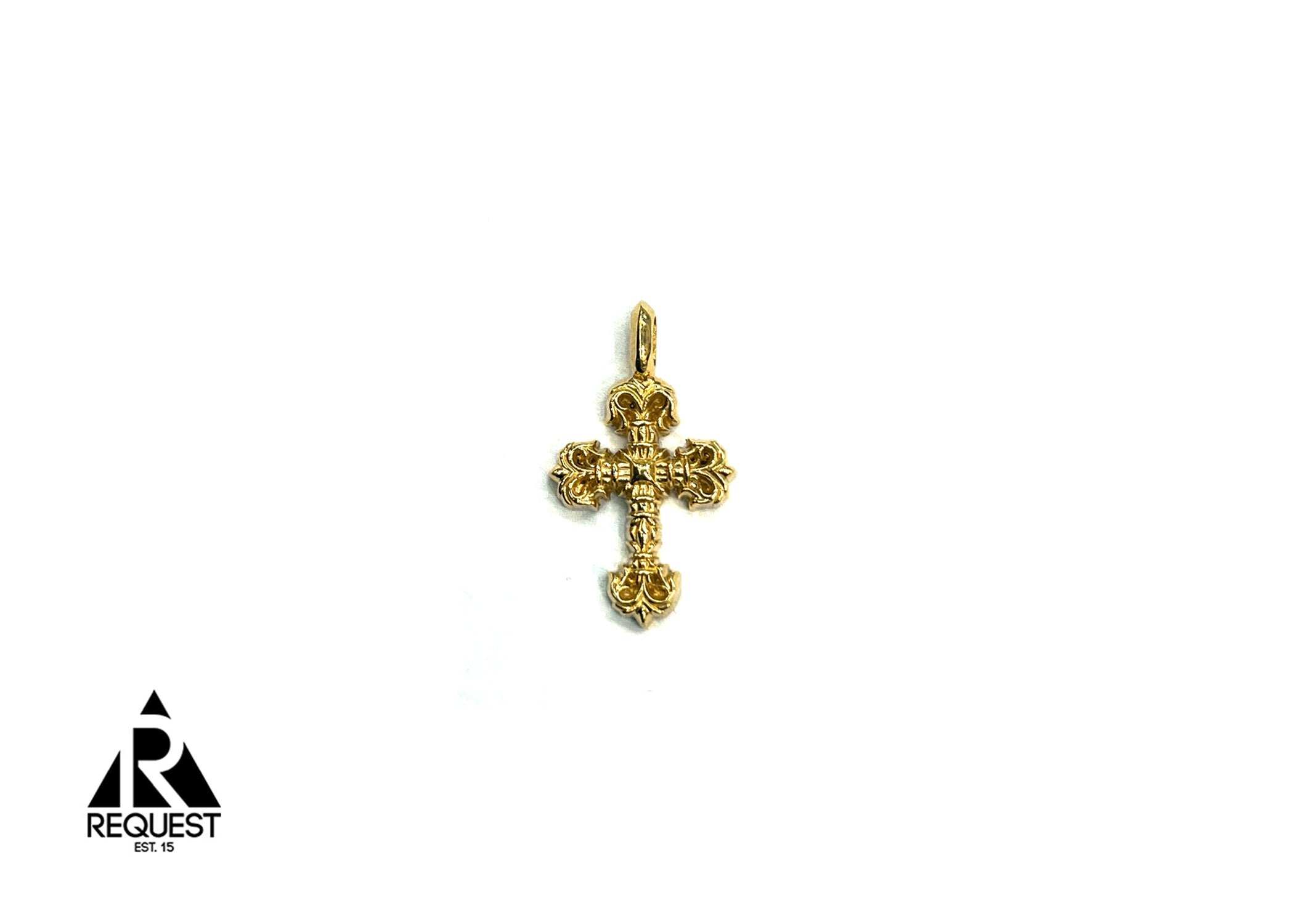 Chrome Hearts, Tiny Filigree Cross Pendant "22K Gold"