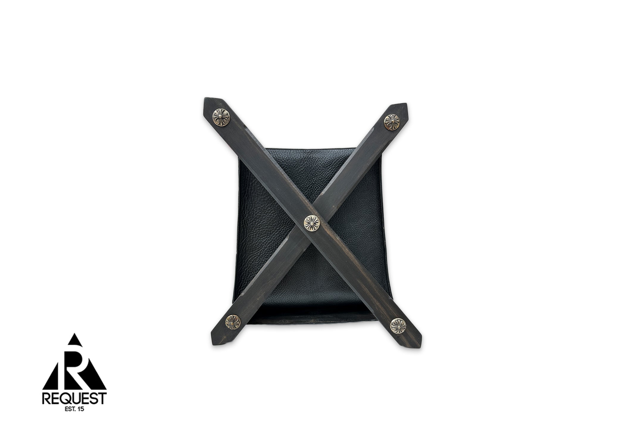 Chrome Hearts, Leather Magazine Holder w/ Black Crosses