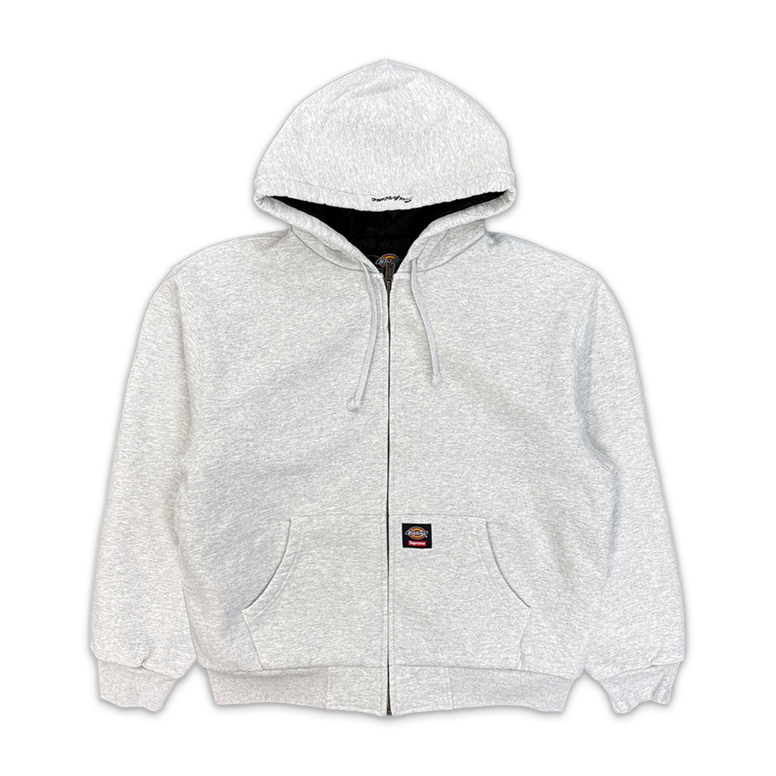 Supreme, x Dickies Quilted Lined Zip Up Hoodie "Ash Grey"