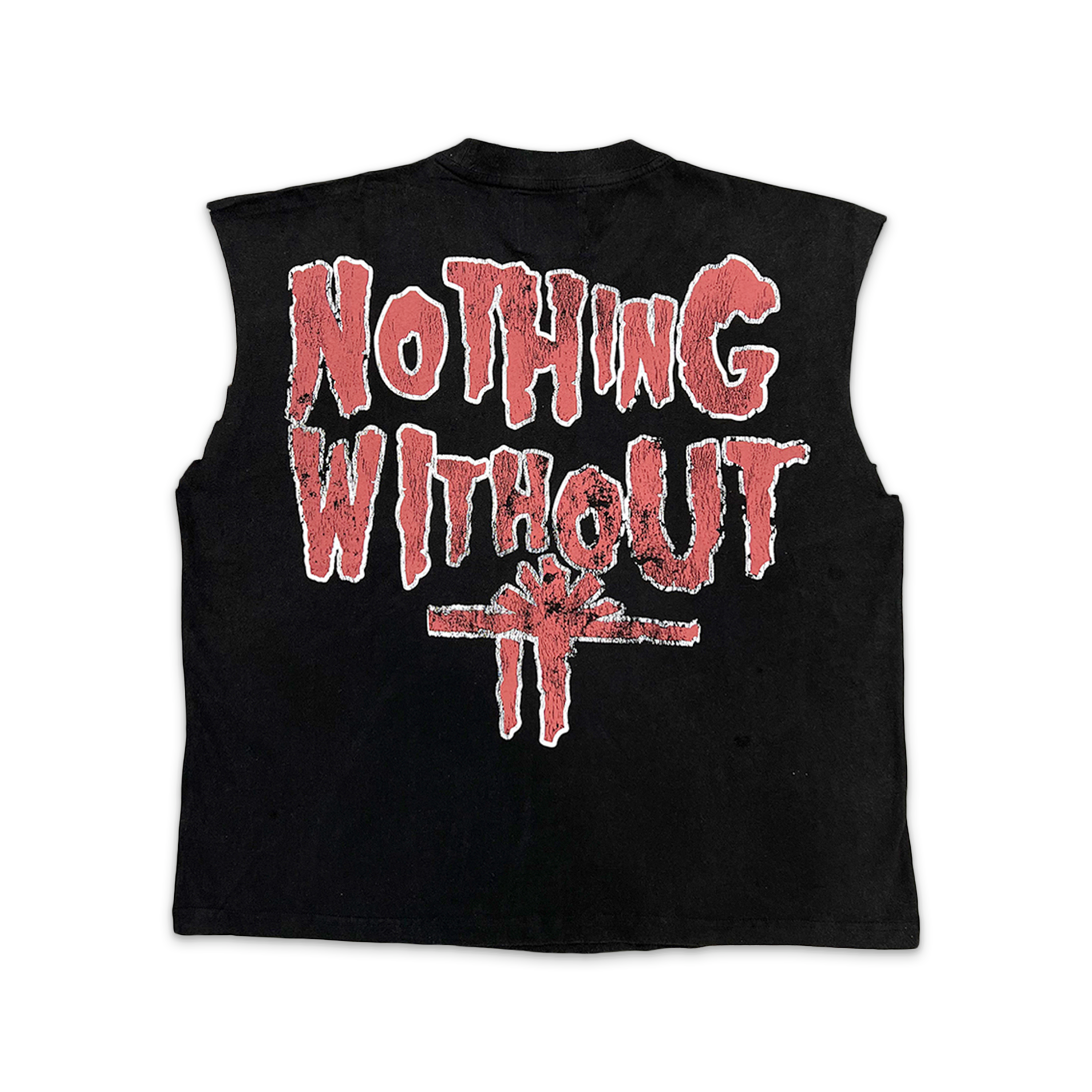 Vertabrae, Fever Sleeveless Tee "Washed Black"