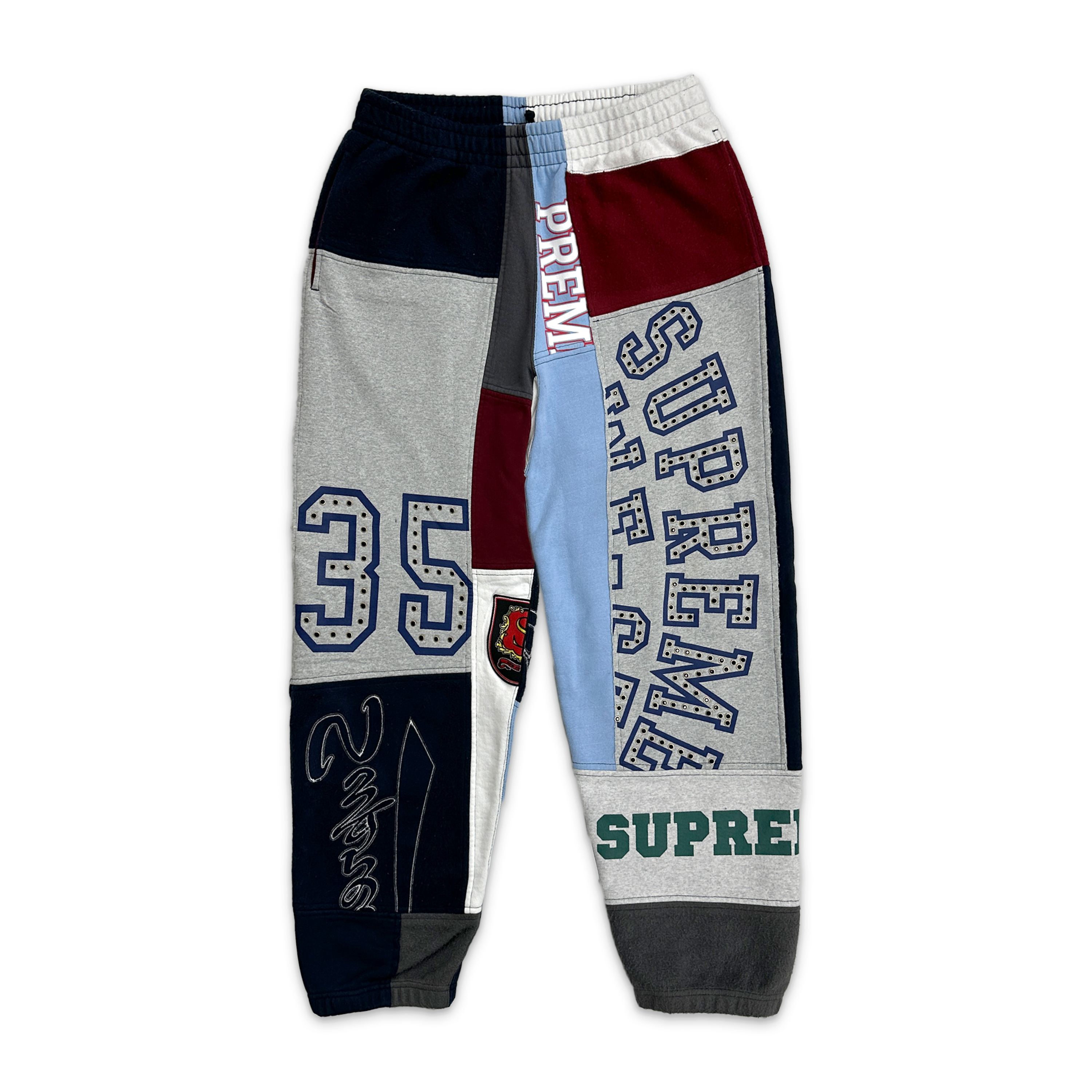Supreme, Patchwork Sweatpant (SS25) "Navy"