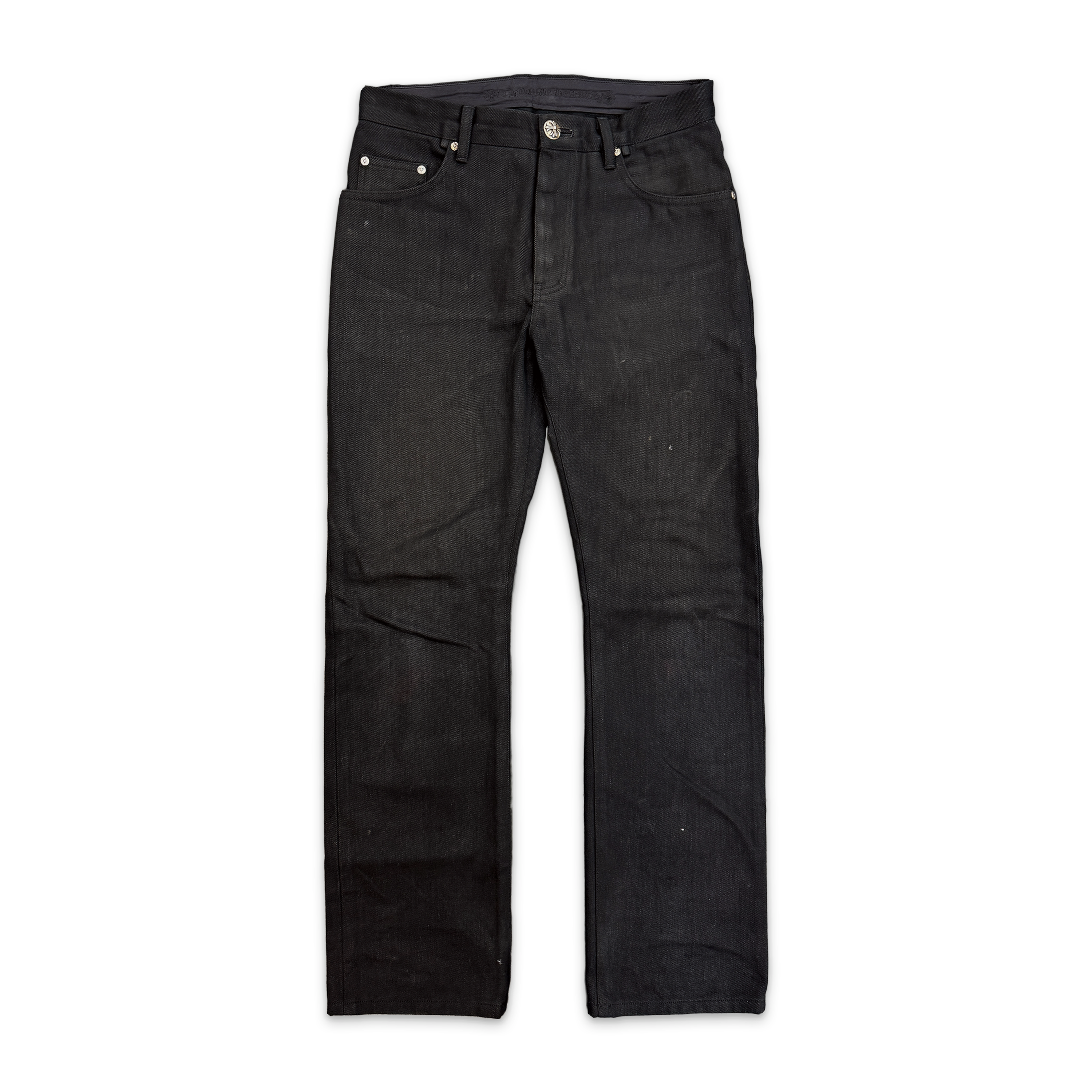 Chrome Hearts, Straight Leg Japanese Denim Jeans "Black"