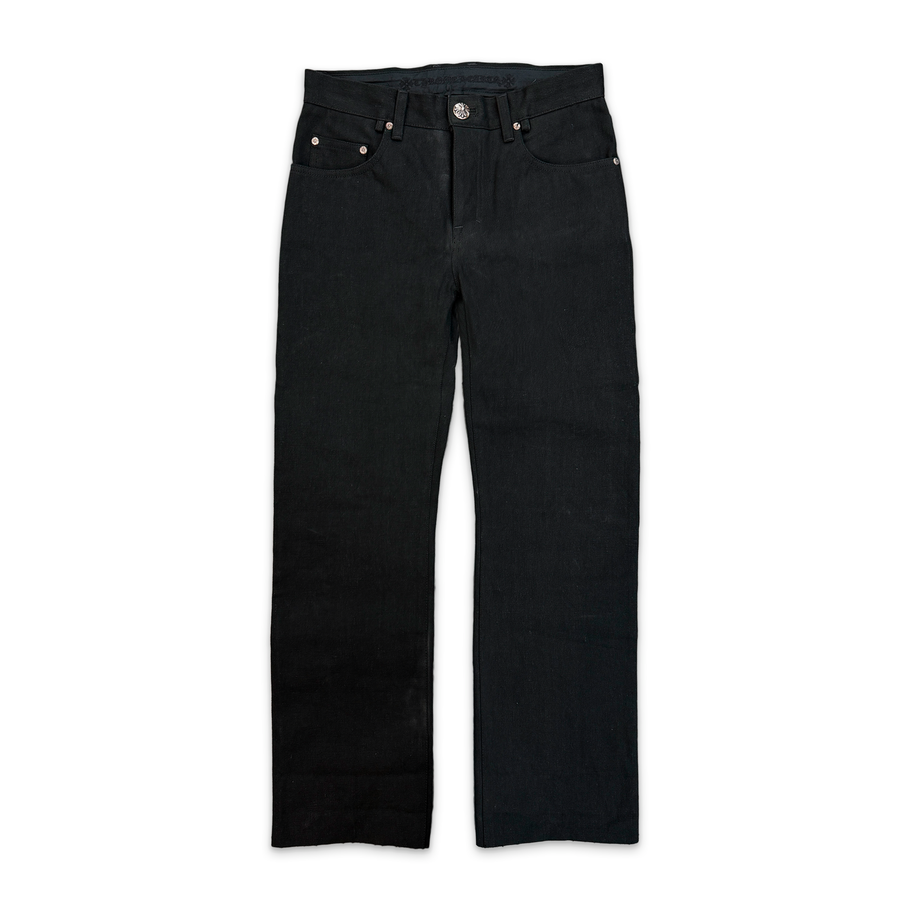 Chrome Hearts, Straight Leg Japanese Denim Jeans "Black"