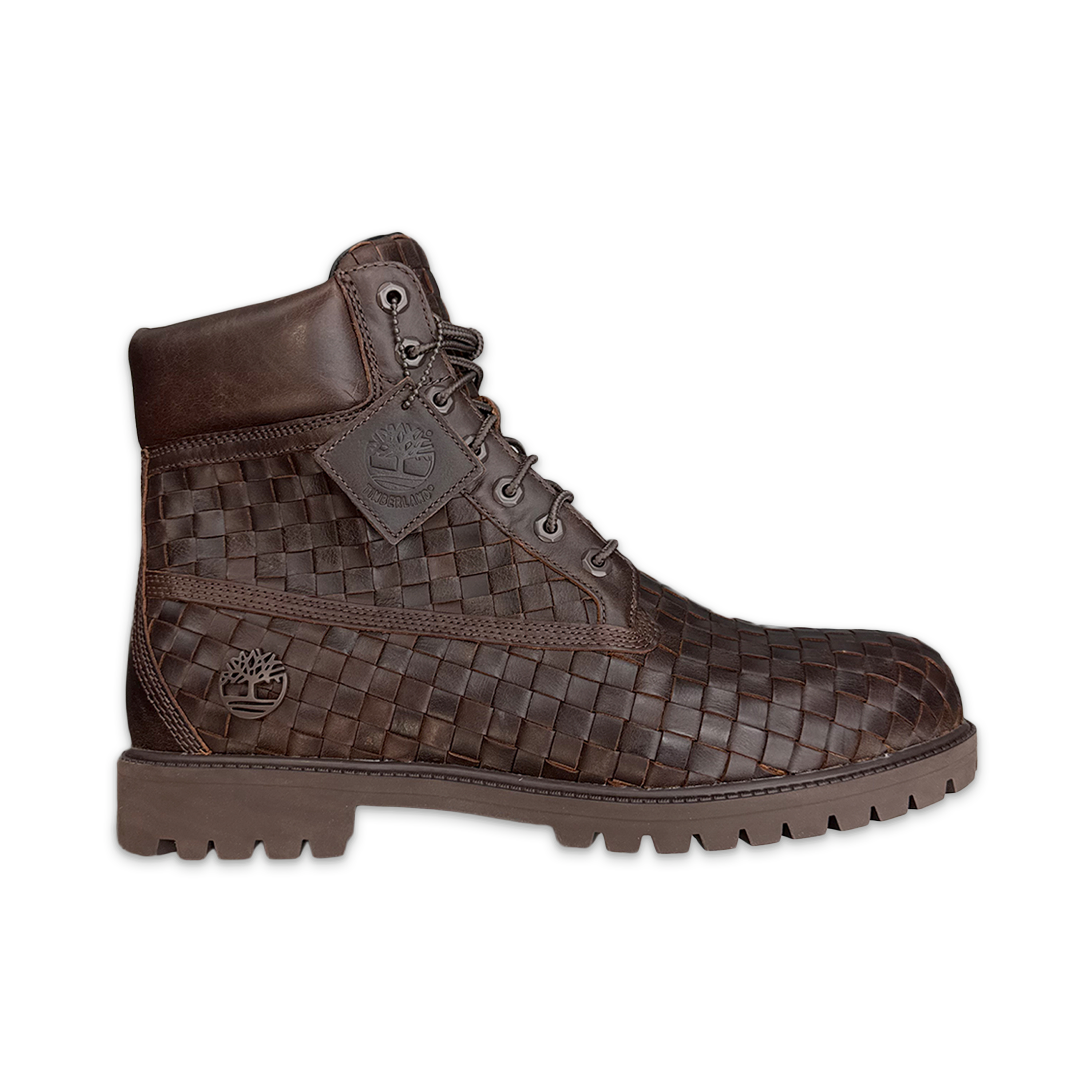Timberland, 6" Premium Leather Boot "Woven Dark Brown"