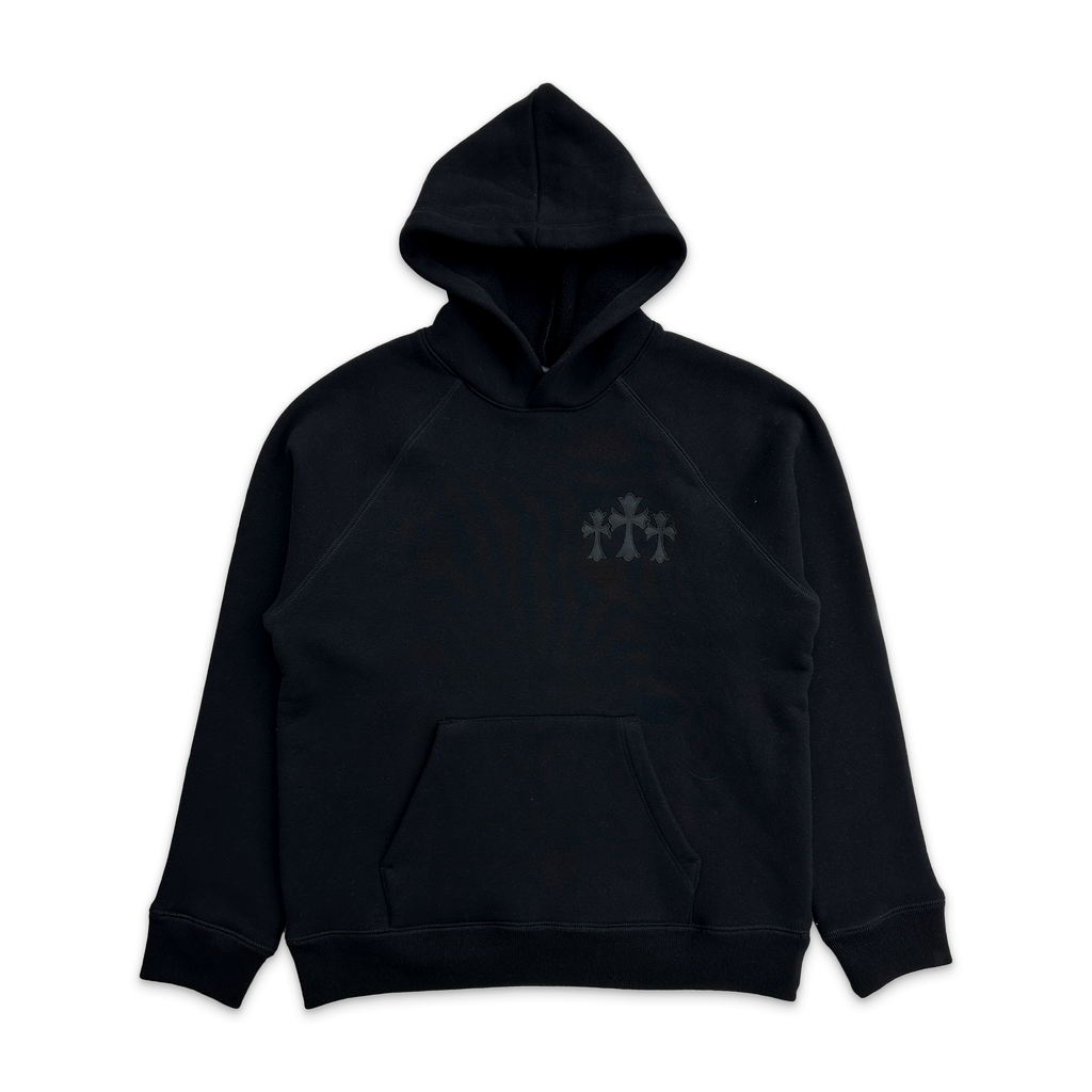 Chrome Hearts ブラック パーカー Triple Cross Nylon CH Logo Seven-11 Hoodie 