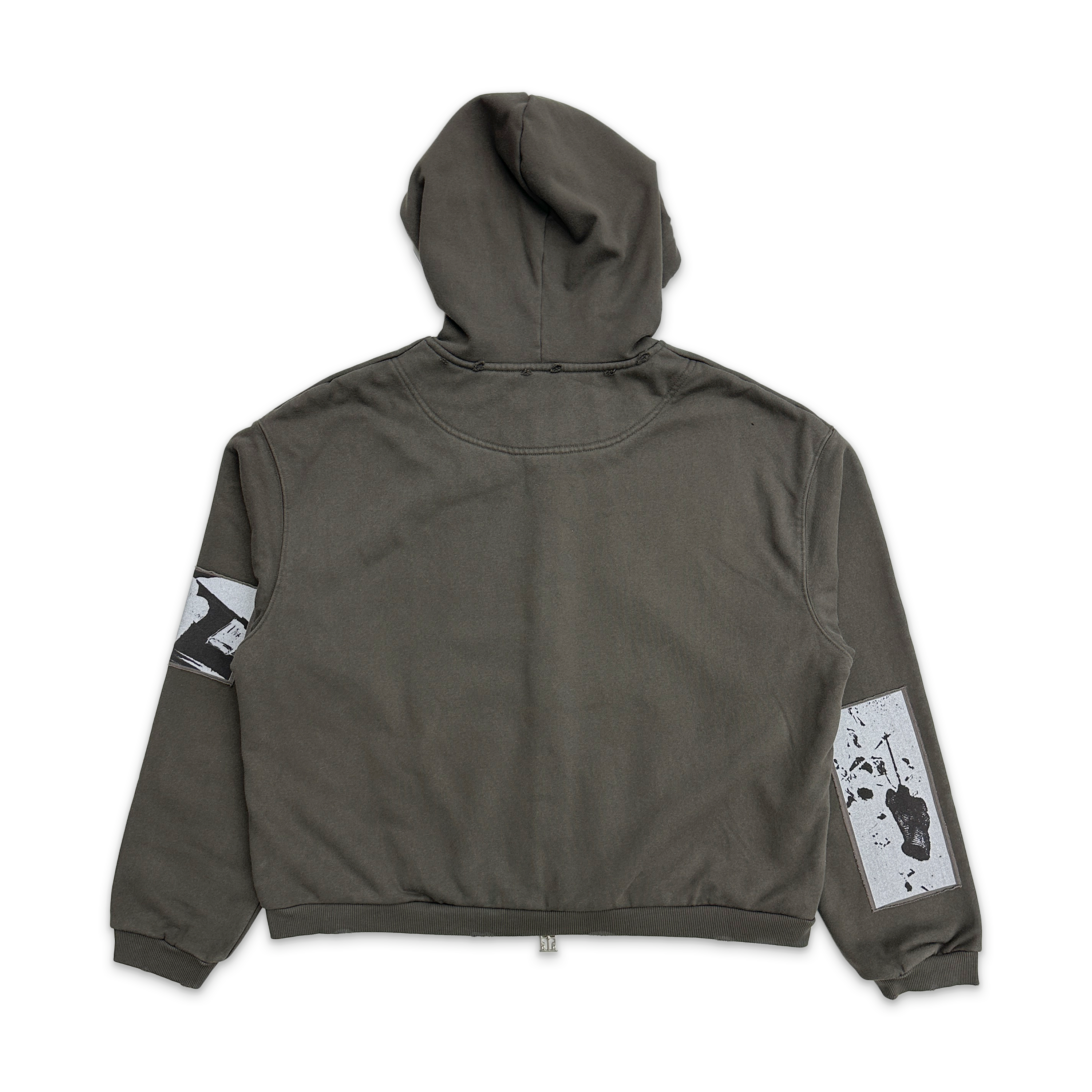 Birth of Royal Child, 90s Hollywood Patch Zip Up Hoodie “Black”