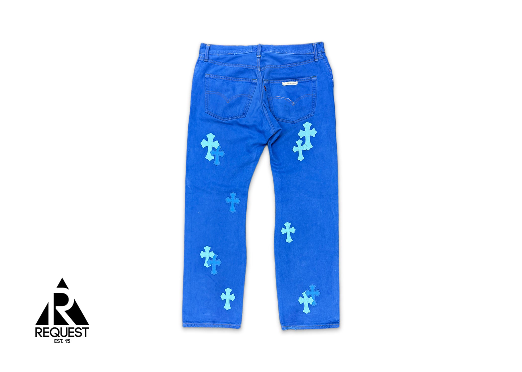Chrome Hearts, Levi's Blue Denim London Exclusive "Blue & Light Blue Crosses"