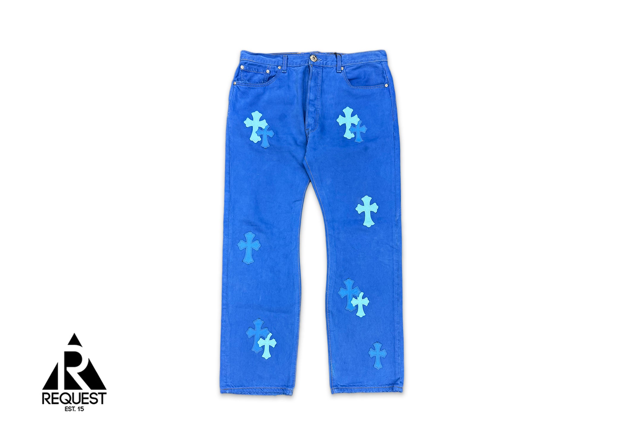 Chrome Hearts, Levi's Blue Denim London Exclusive "Blue & Light Blue Crosses"
