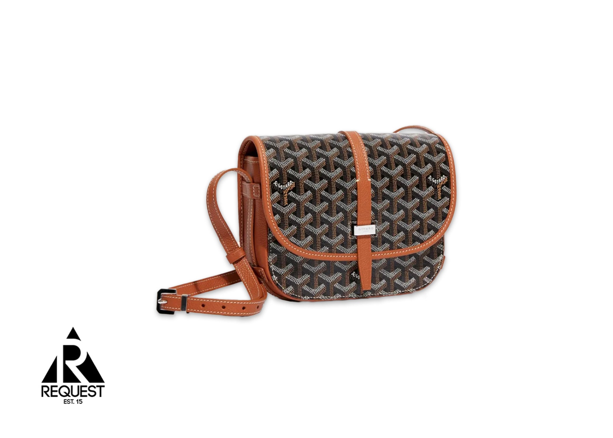Goyard Belvedere PM Strap Bag "Black & Tan"