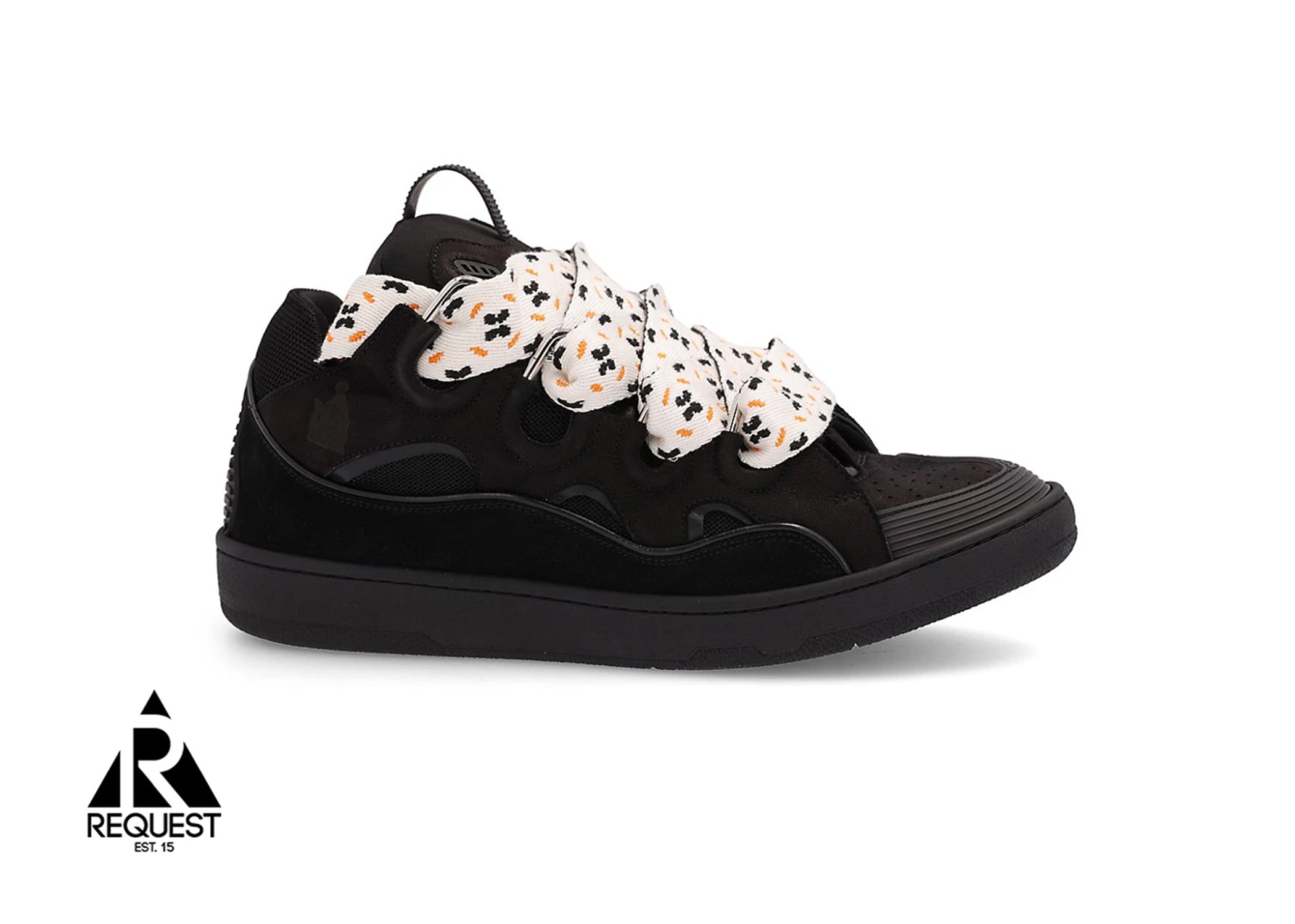 Lanvin Leather Curb "Orange White Black Laces"