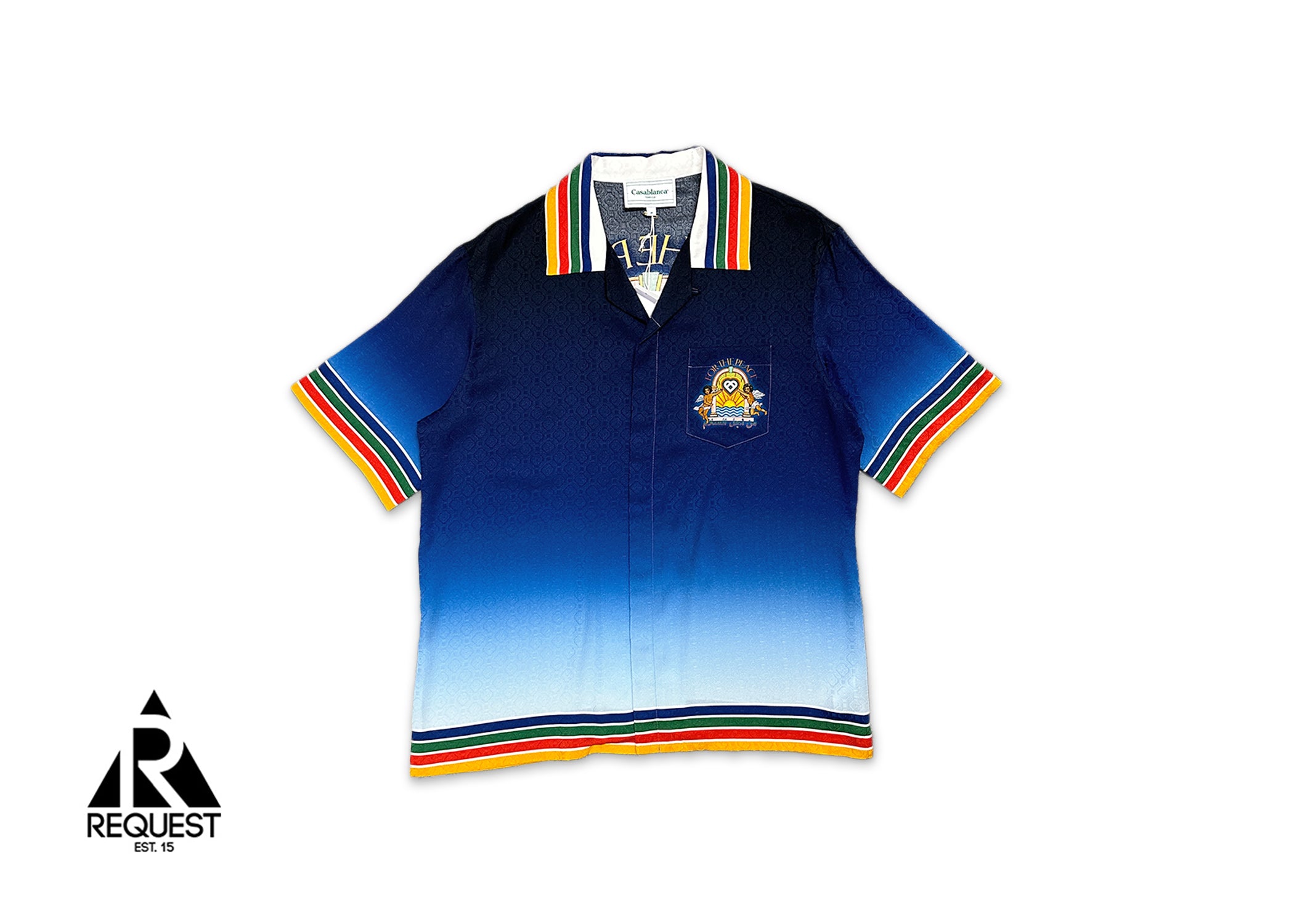 Casablanca, Silk Monogram Cuban Collar S/S Button Up "Studio De Musique"