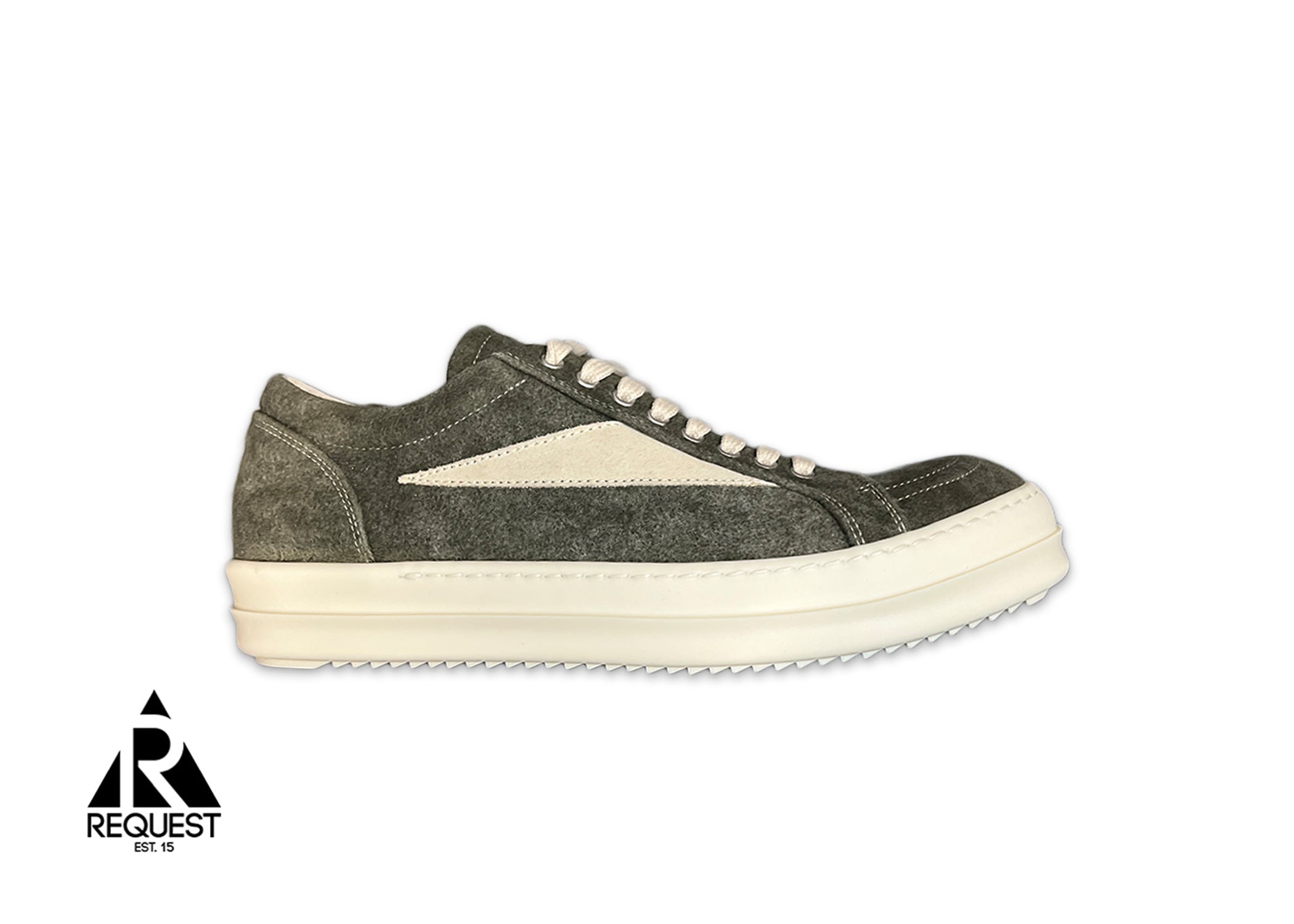 Rick Owens DRKSHDW, Moleskin Vintage Sneak "Sage"