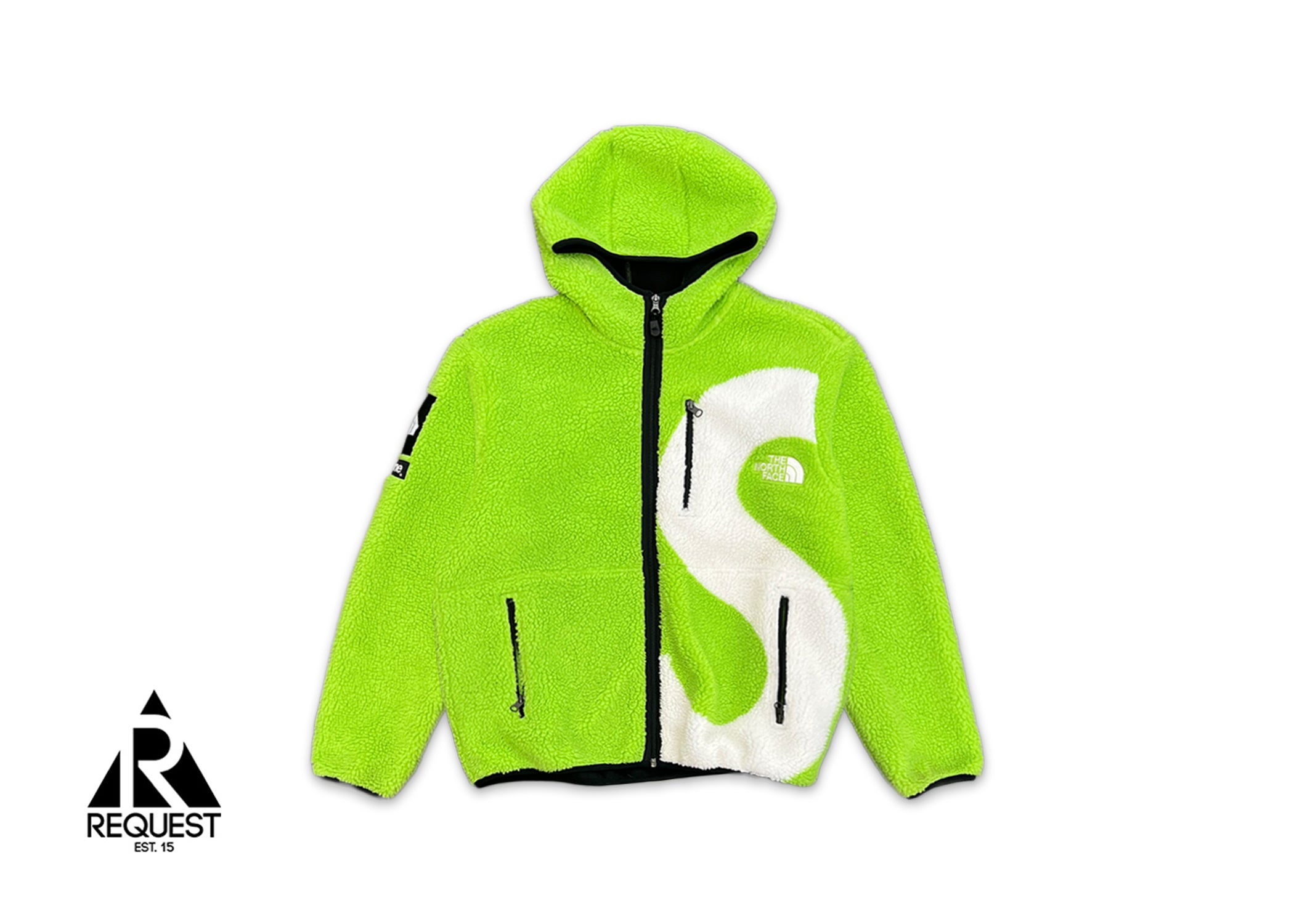 Supreme, x The North Face S Logo Fleece Jacket "Lime"