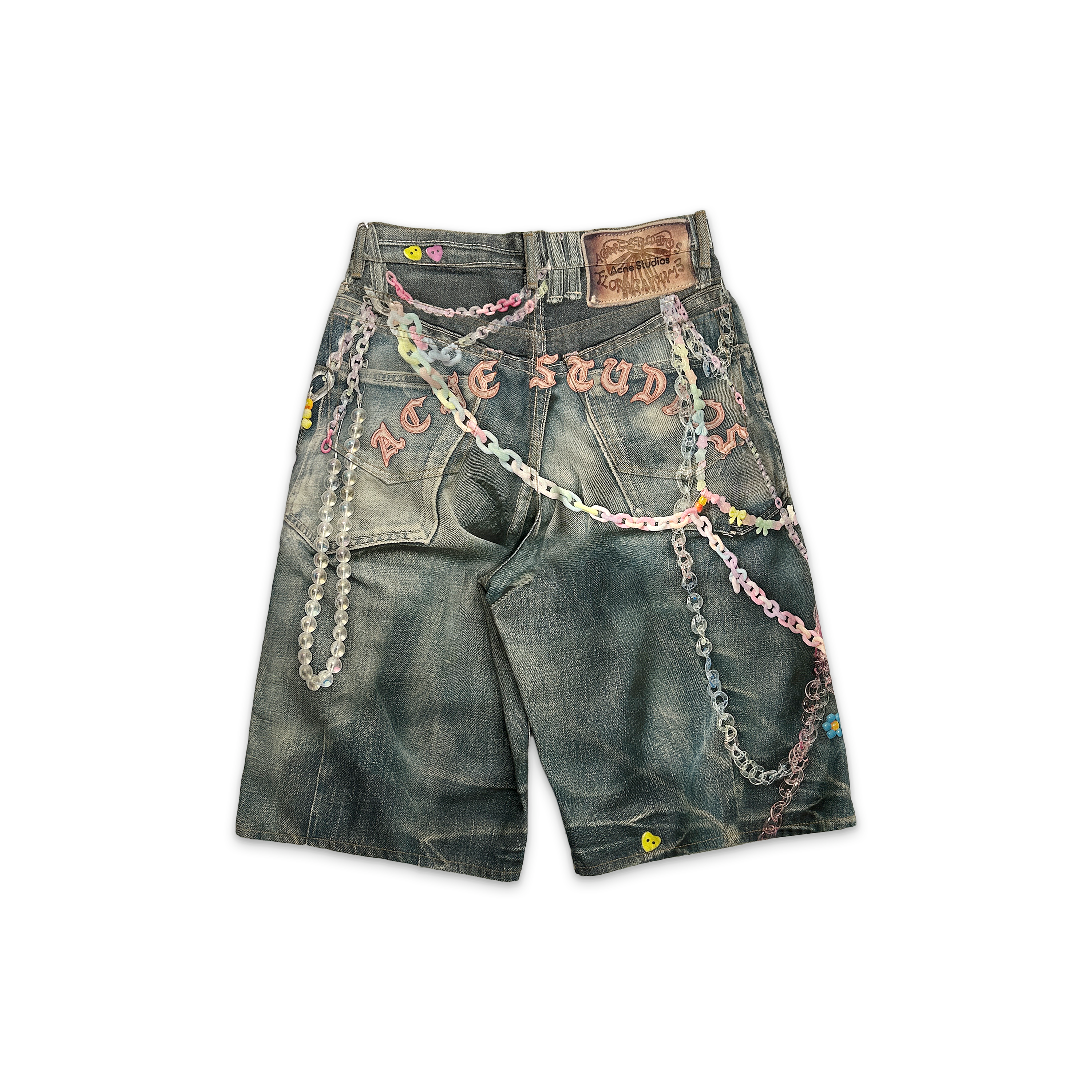 Acne Studios, Chain Denim Shorts "Mid Blue"