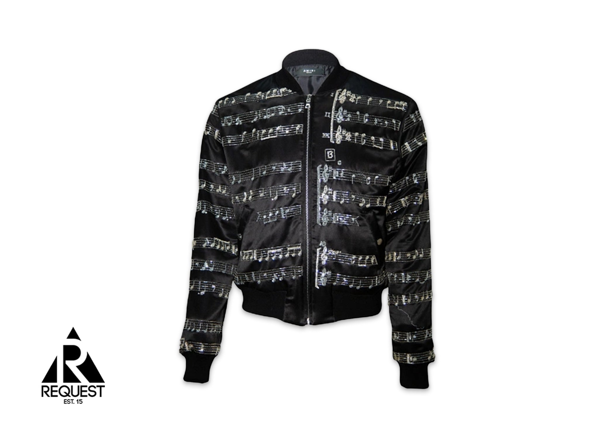 Amiri Music Note Bomber Jacket "Black"