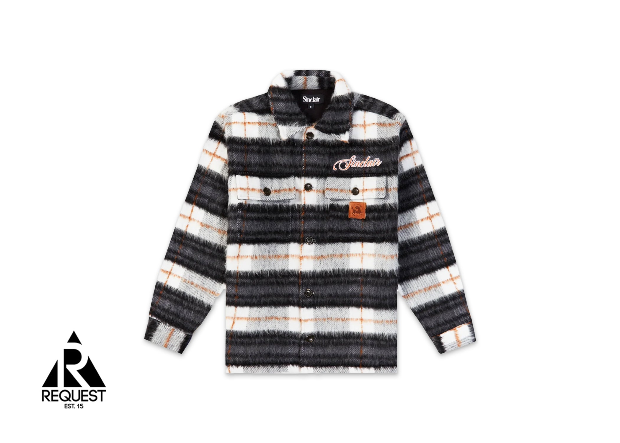 Sinclair Plaid Mohair Flannel "Black"