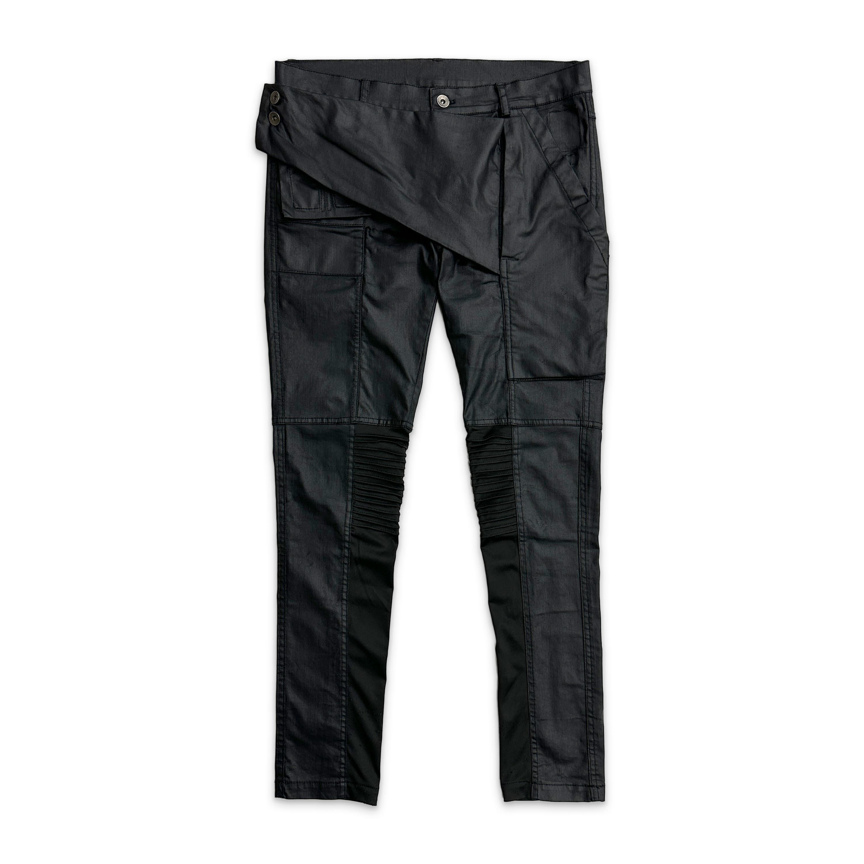 Rick Owens, Memphis Cut Wax Jeans “Black”