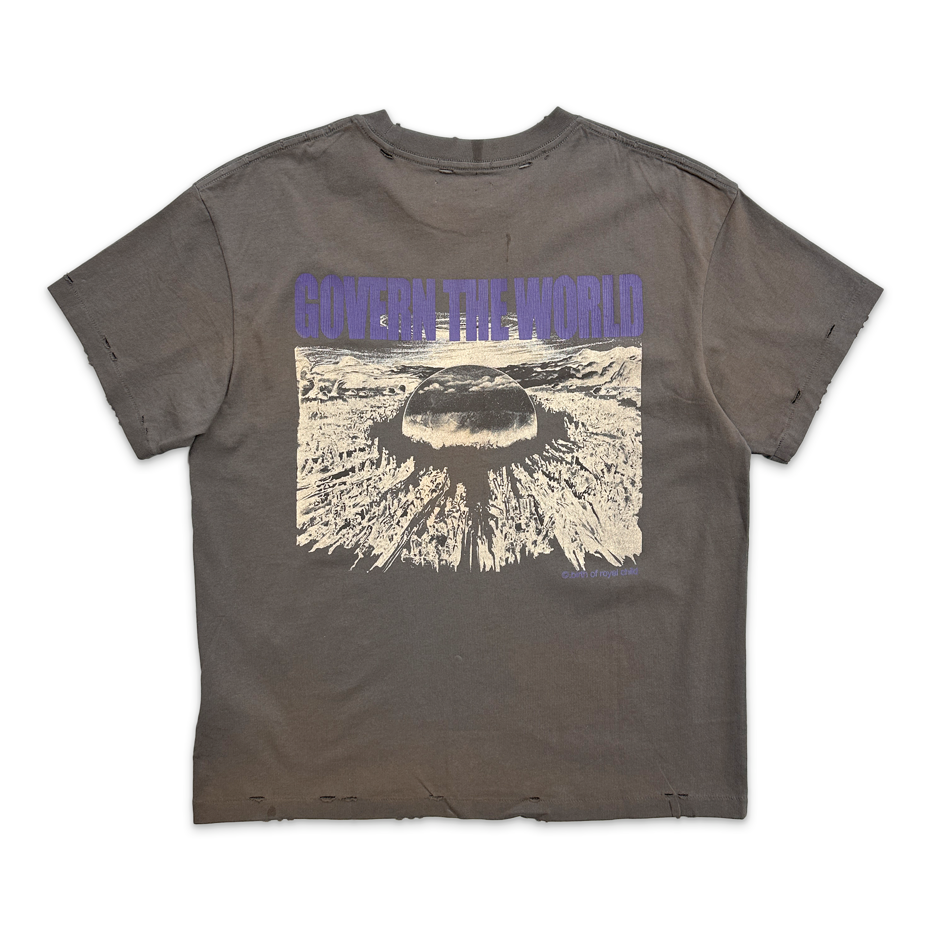 Birth of Royal Child, AKIRA Destroyed Vintage Tee "Grey"
