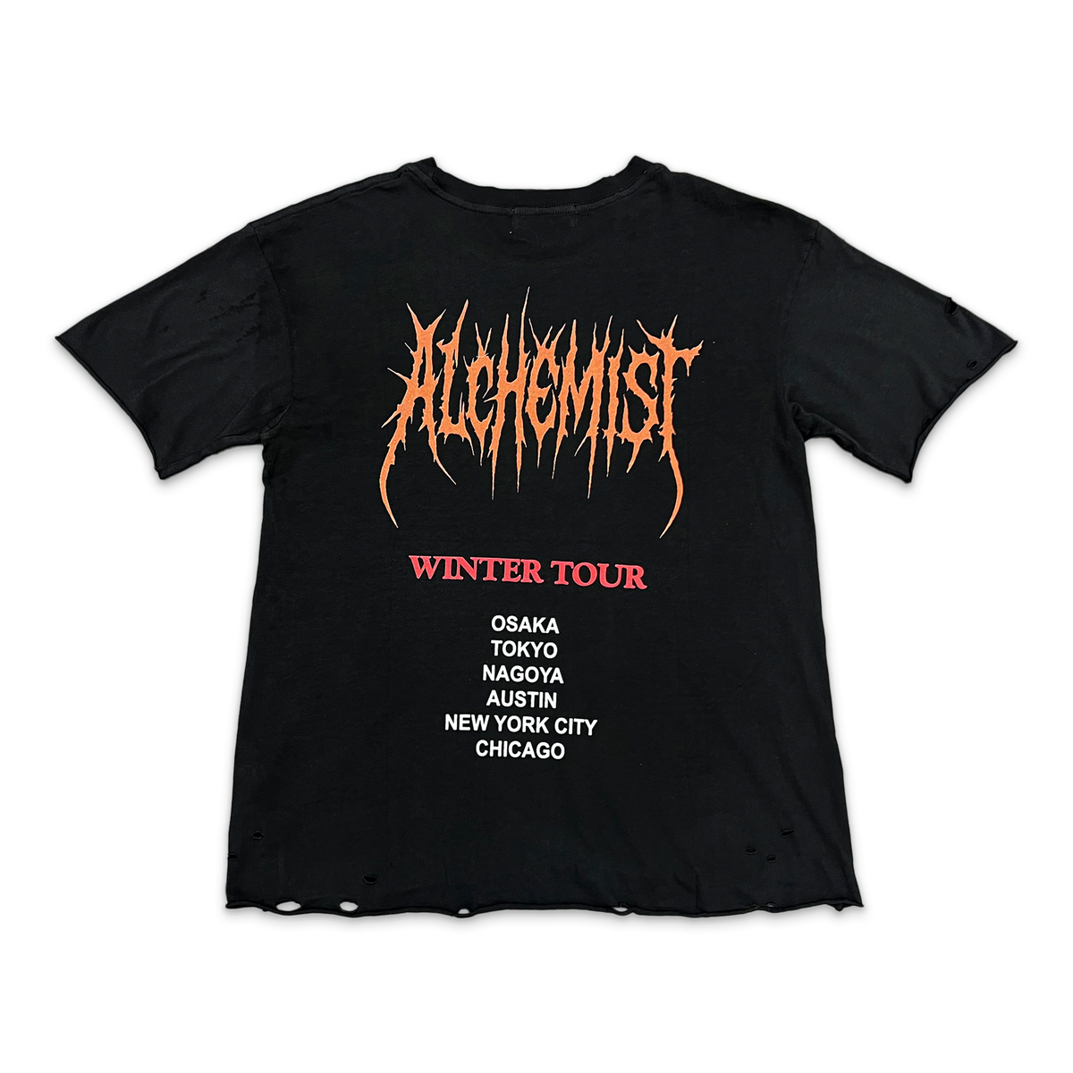 Winter Tour Distressed T Shirt "Black"