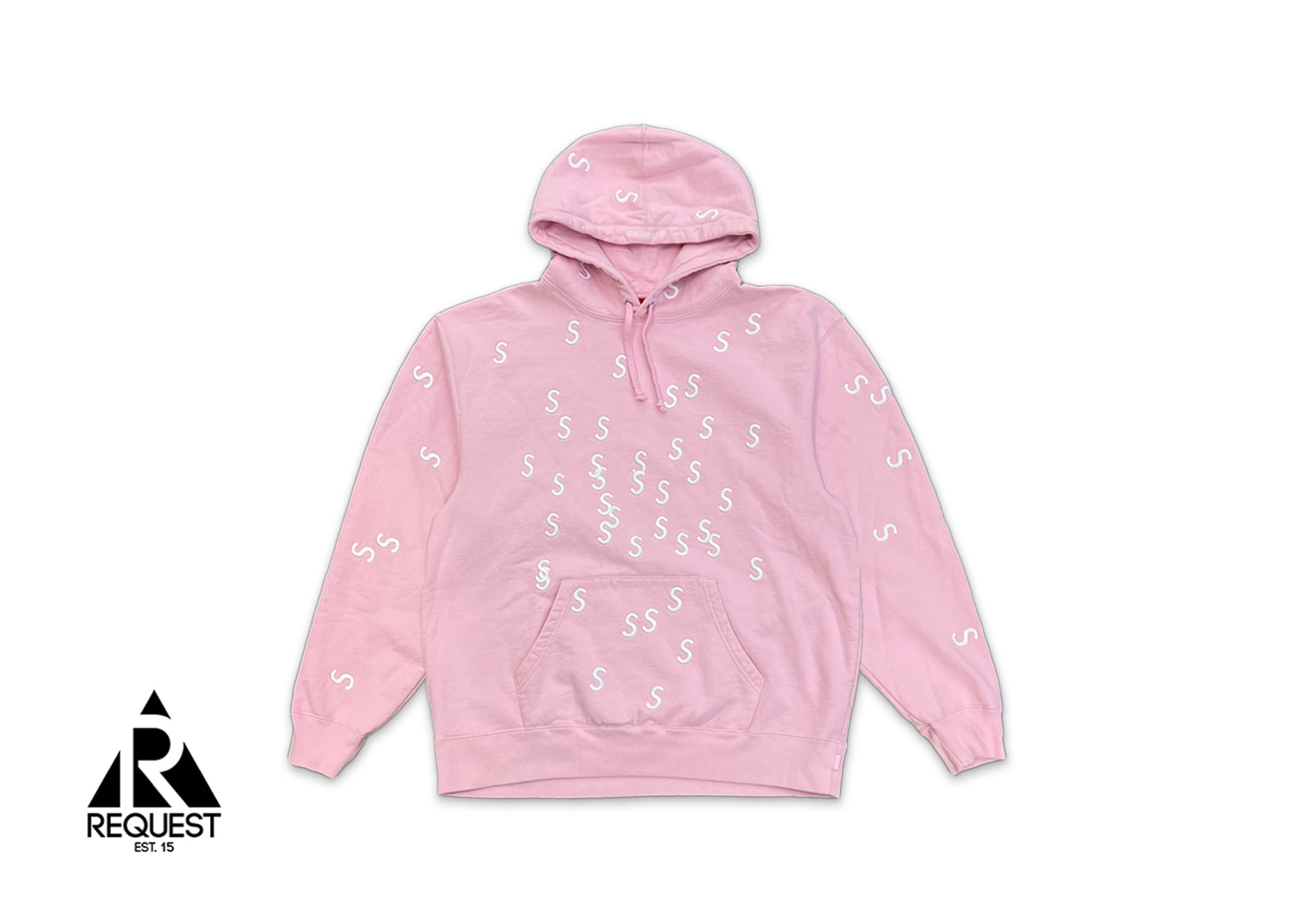Supreme, Embroidered S Hooded Sweatshirt "Light Pink" (SS21)