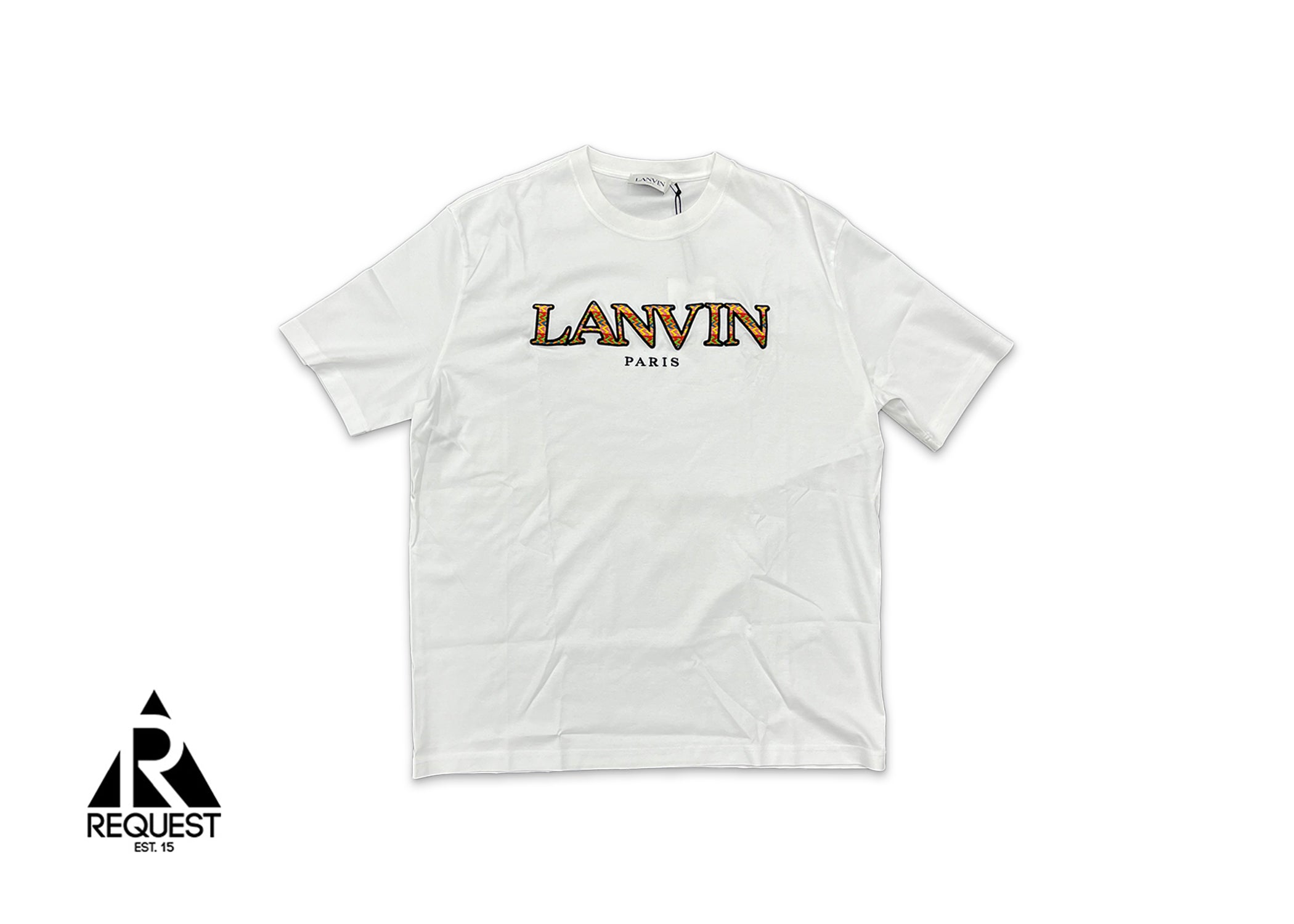 Lanvin Classic Curb Embroidered Tee "White"