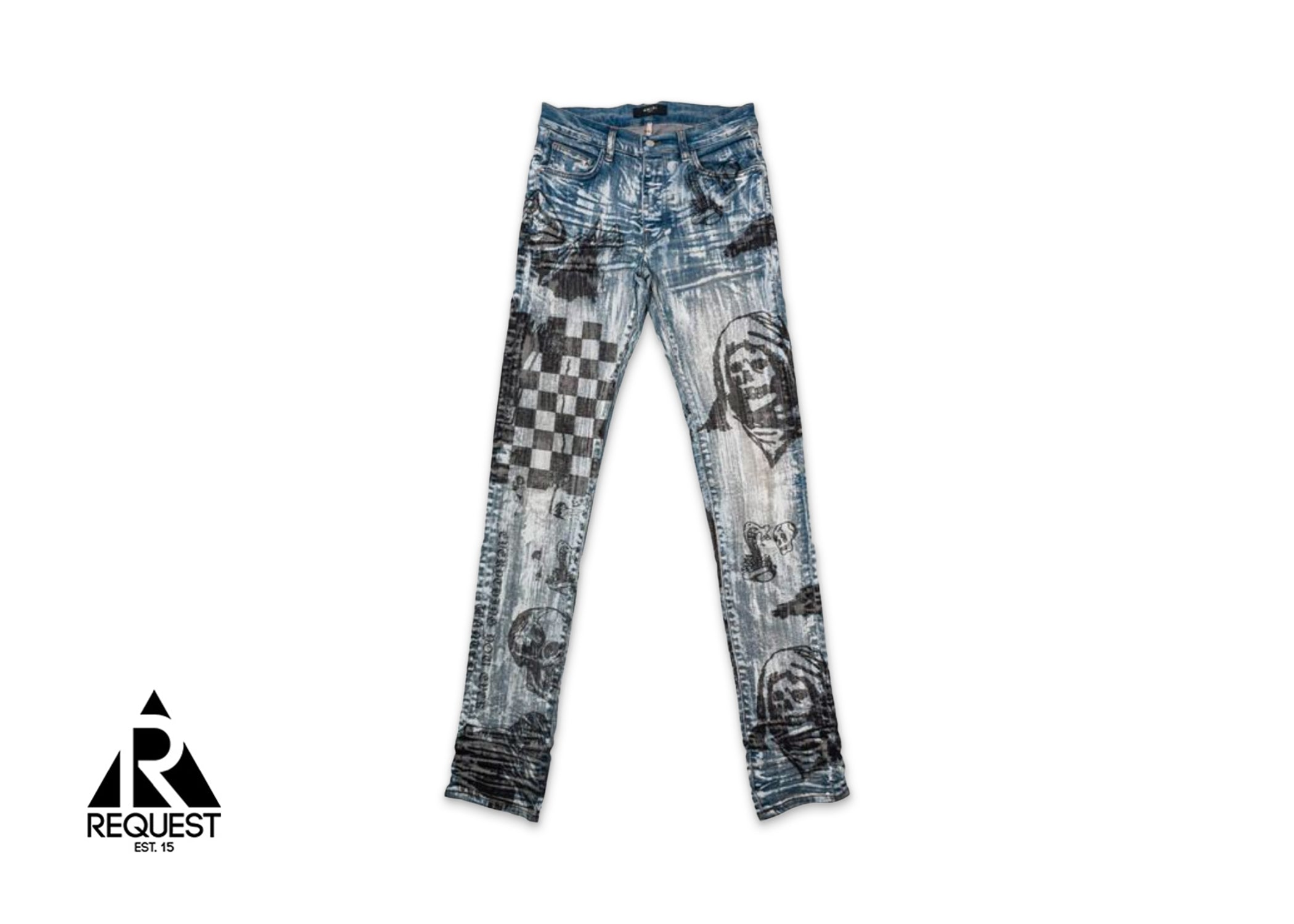 Amiri x Wes Lang Sketch Jean "Painted Indigo"