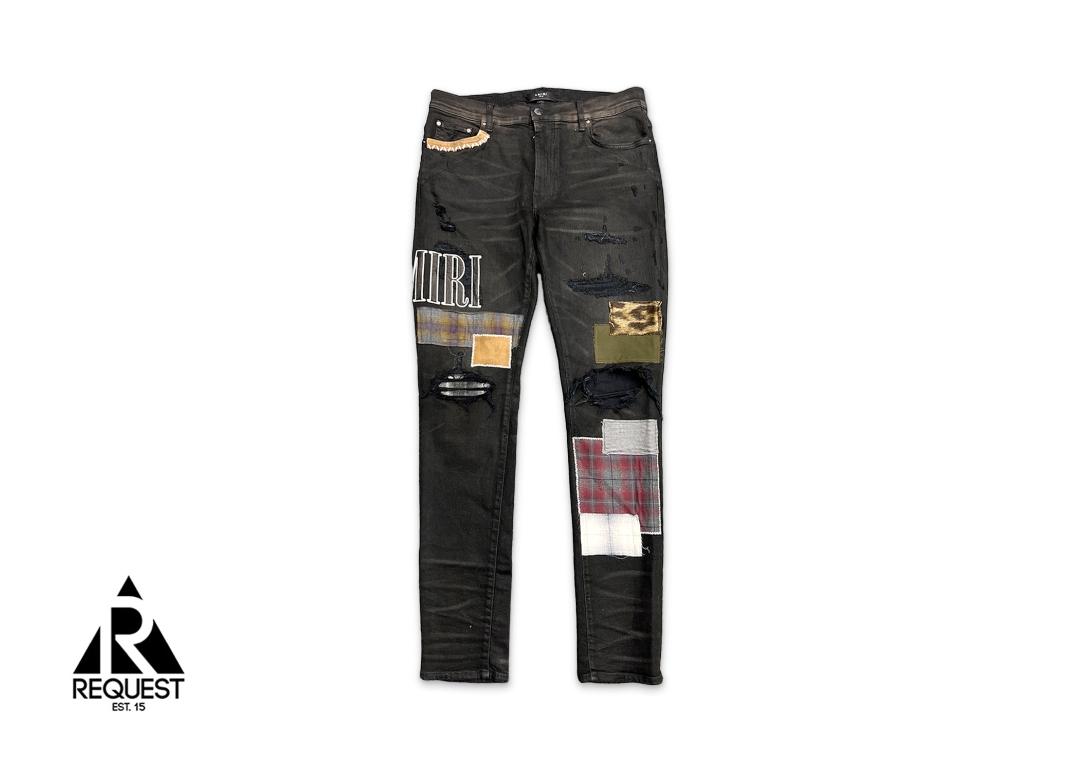 Amiri, Grunge Patch Jeans "Black"