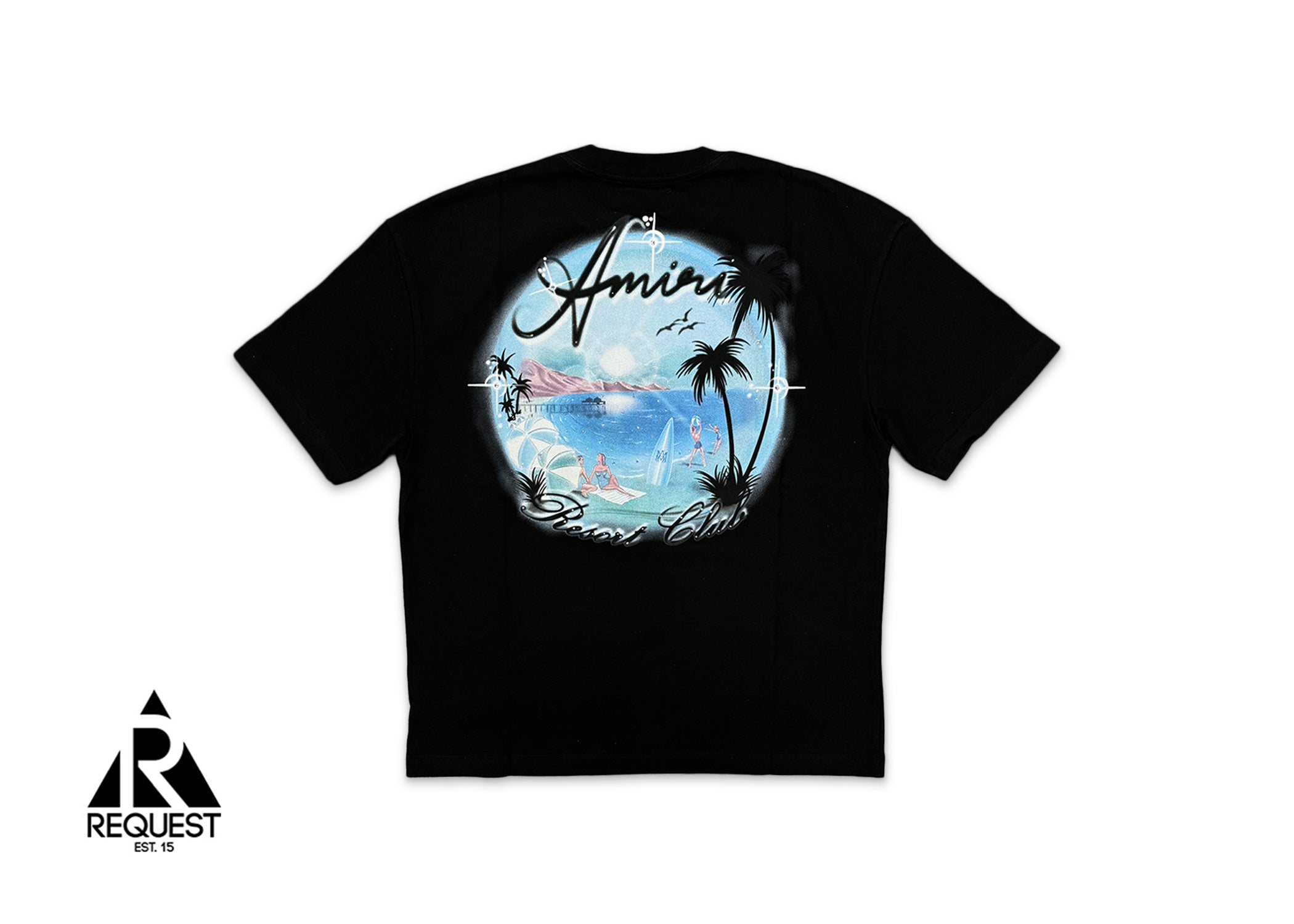 Amiri, Airbrush Oversized Tee "Black"