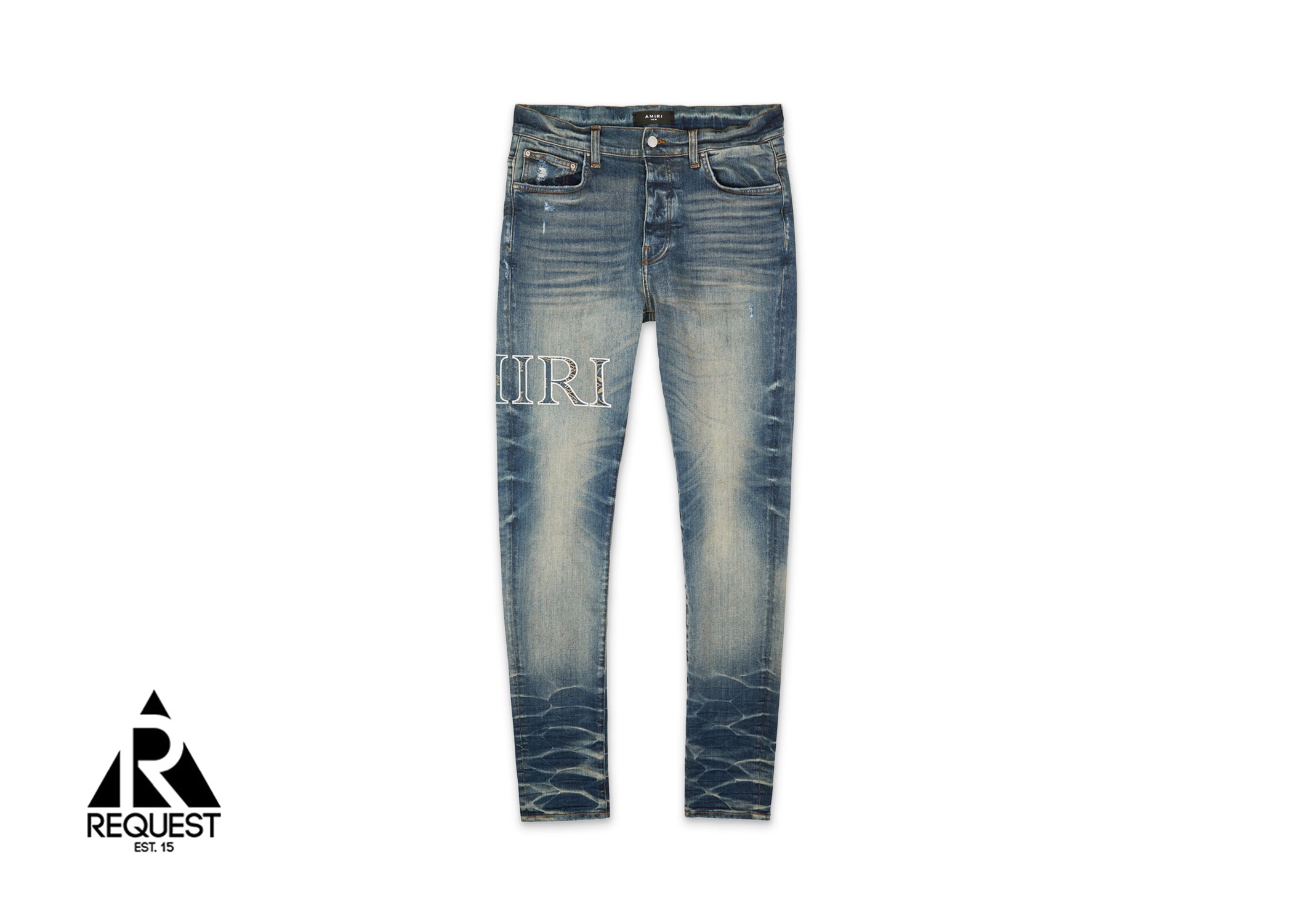 Amiri Core Logo-Patch Skinny Jeans "Light Blue"