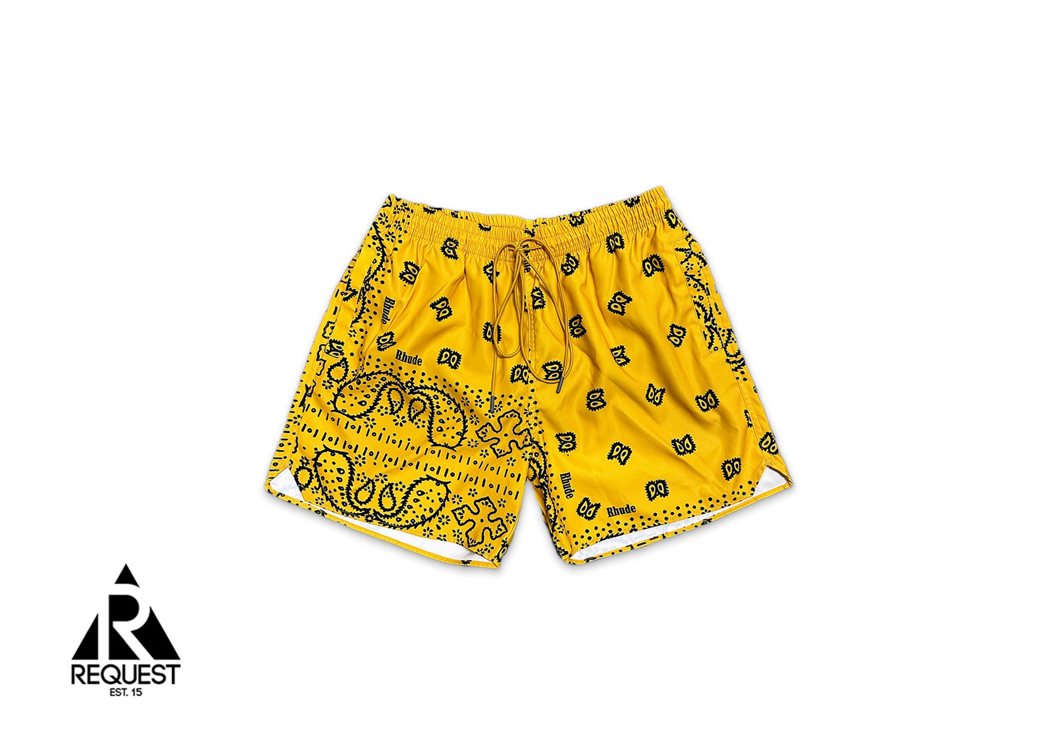 Rhude, Bandana Swim Trunks "Mustard"