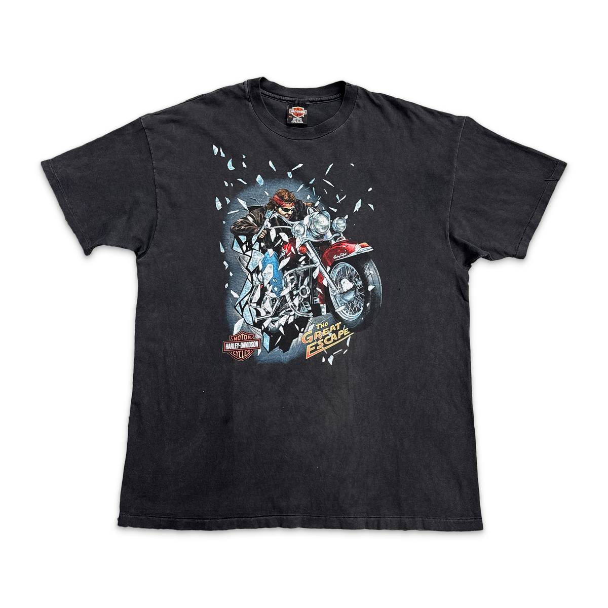 Vintage, Harley Davidson The Great Escape Tee "Washed Black"