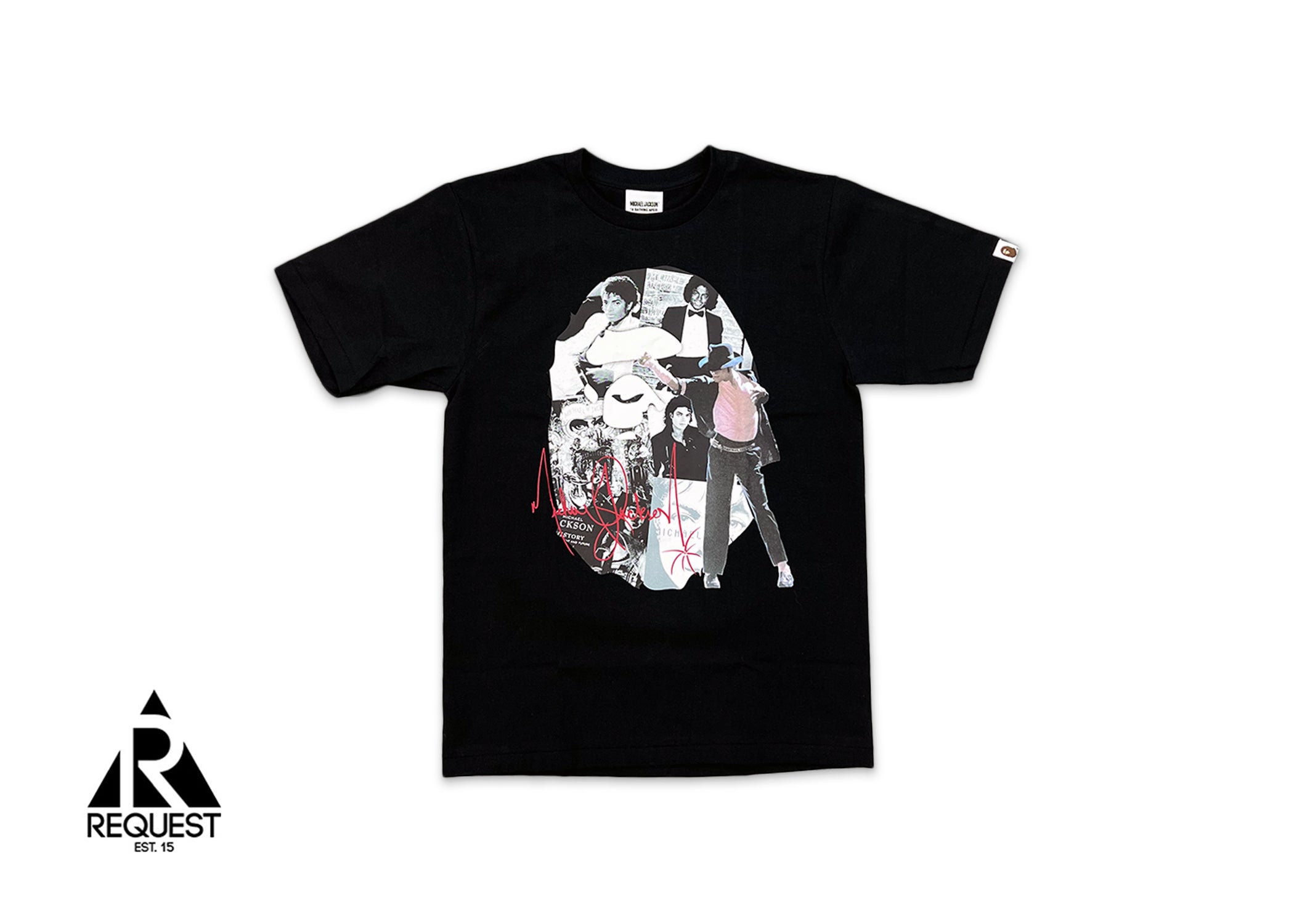 A Bathing Ape x Michael Jackson Album Jacket Ape Tee "Black"
