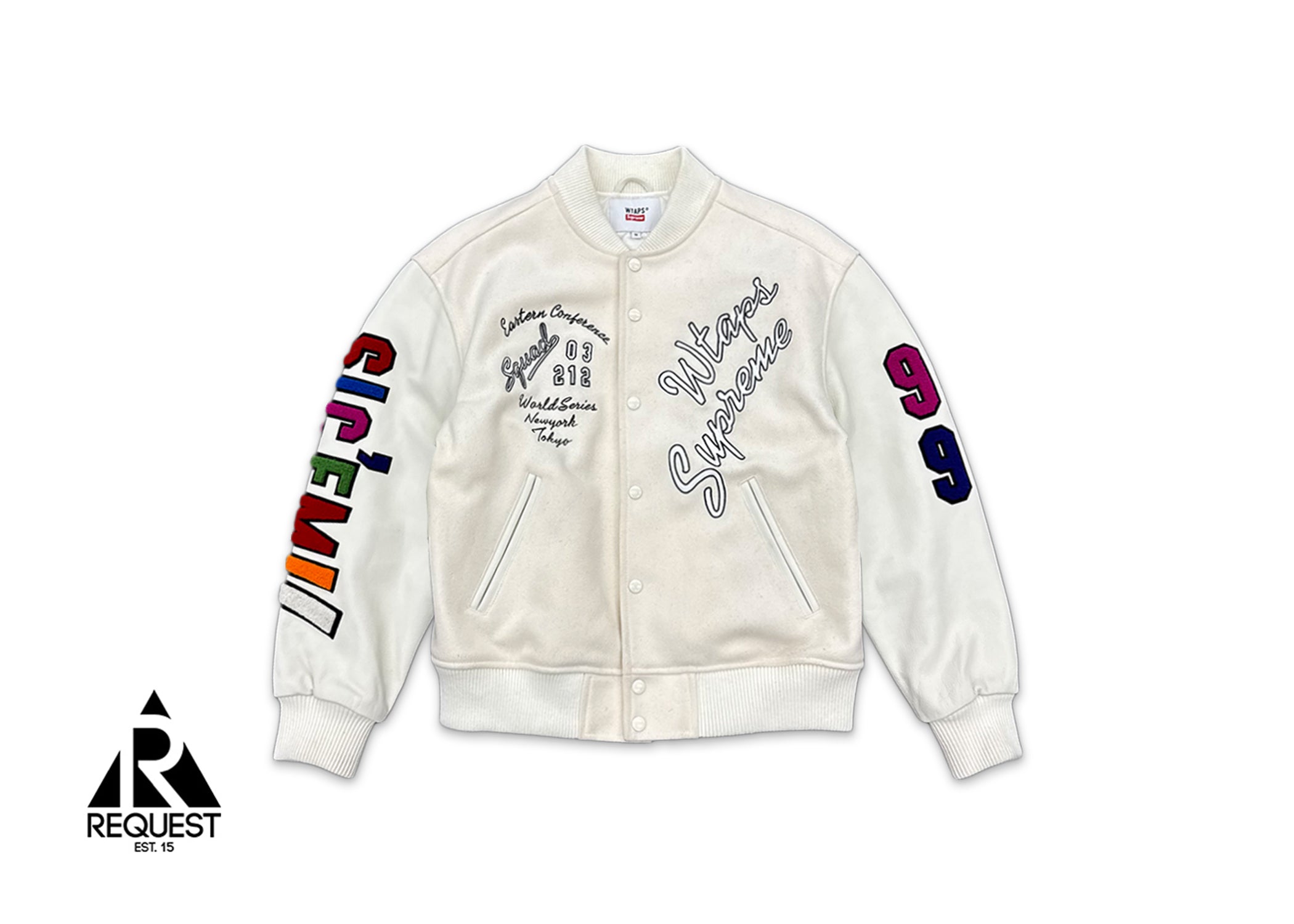 Supreme, WTAPS Varsity Jacket "White"