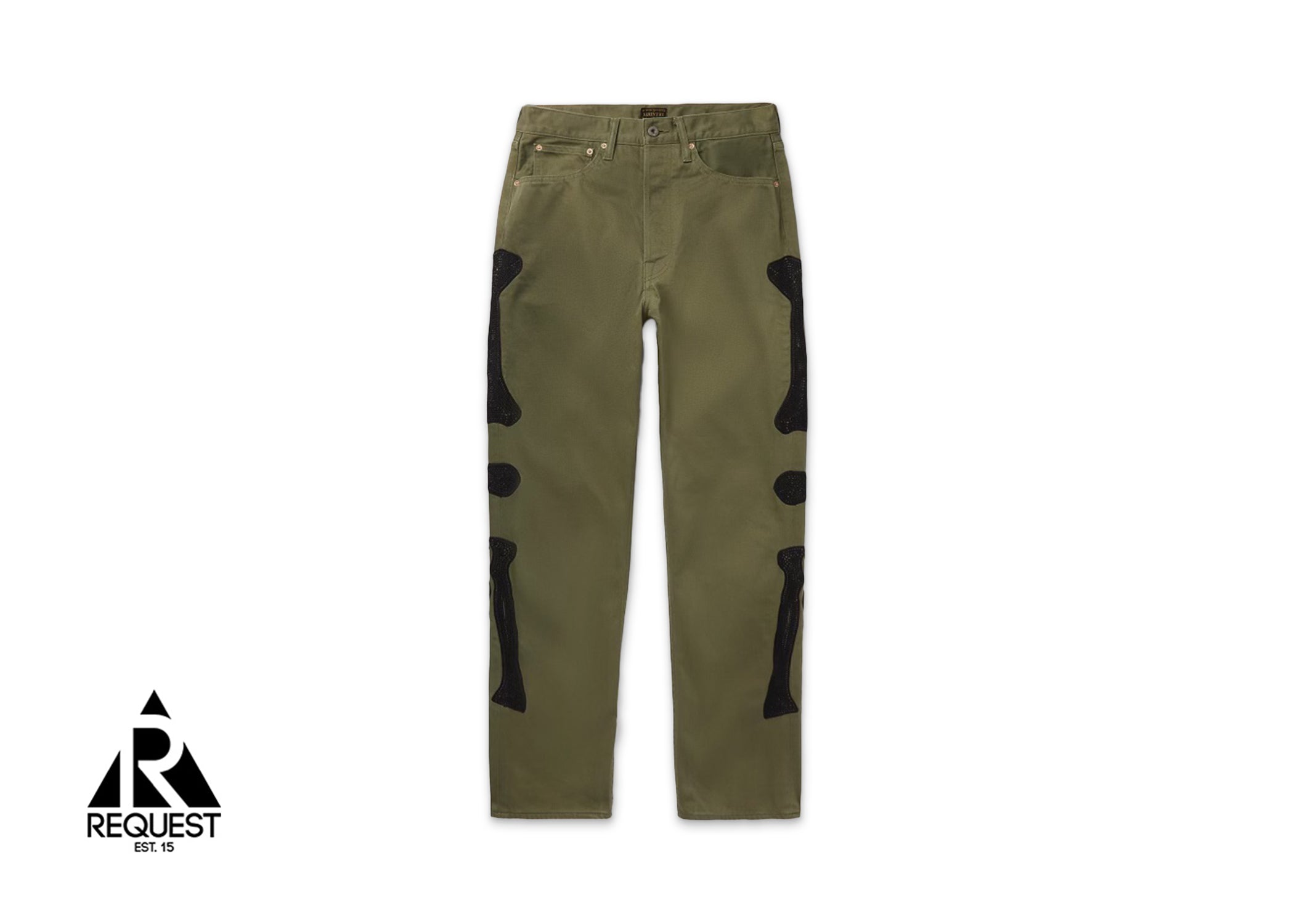 Kapital Okagilly 5P Skeleton Denim “Olive”