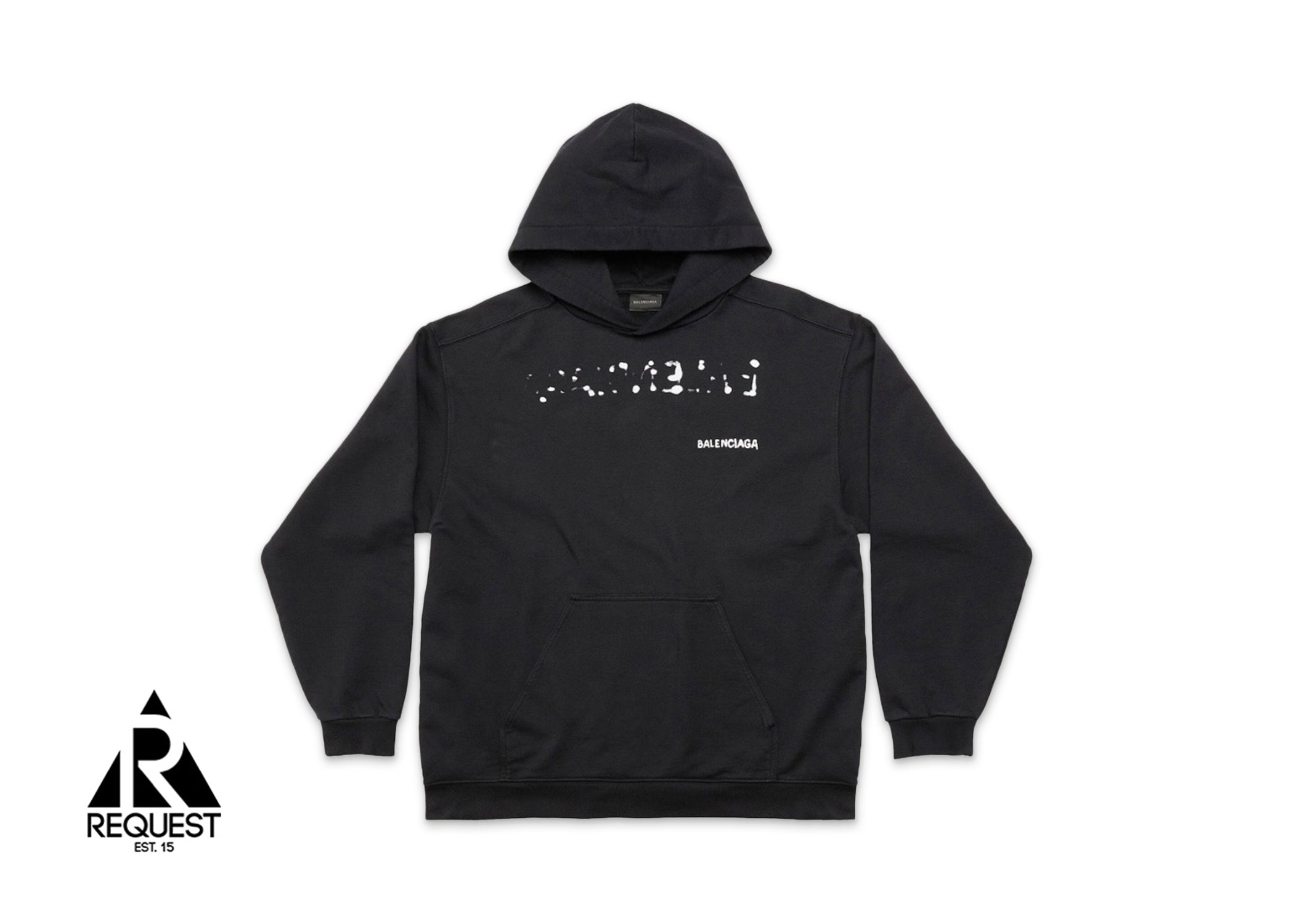 Balenciaga Hand Drawn Logo Hoodie "Black"