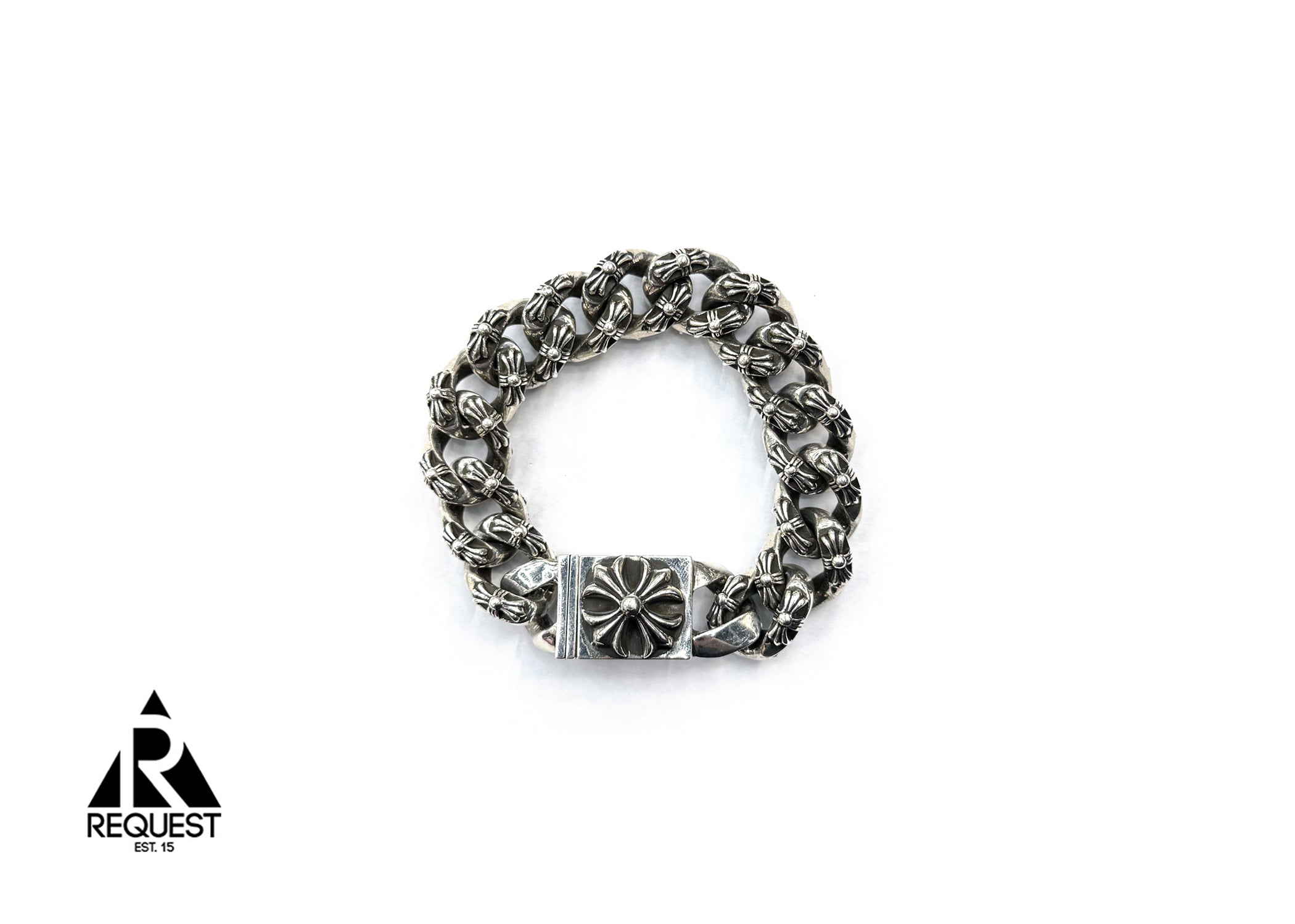 Chrome Hearts, XL Extra Fancy Cuban Link Bracelet "Plus Cross"