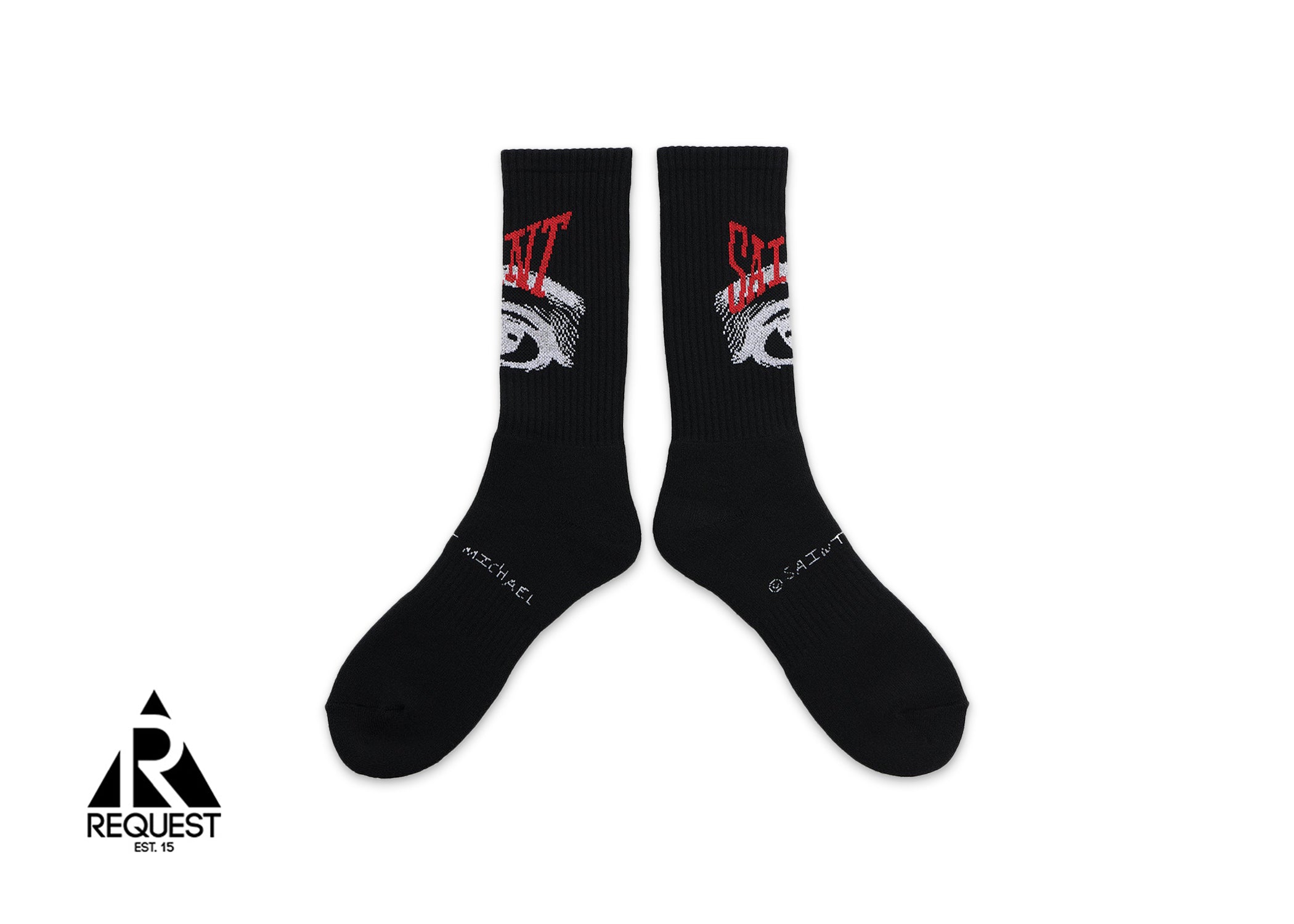 Saint Michael Eye Socks "Black"