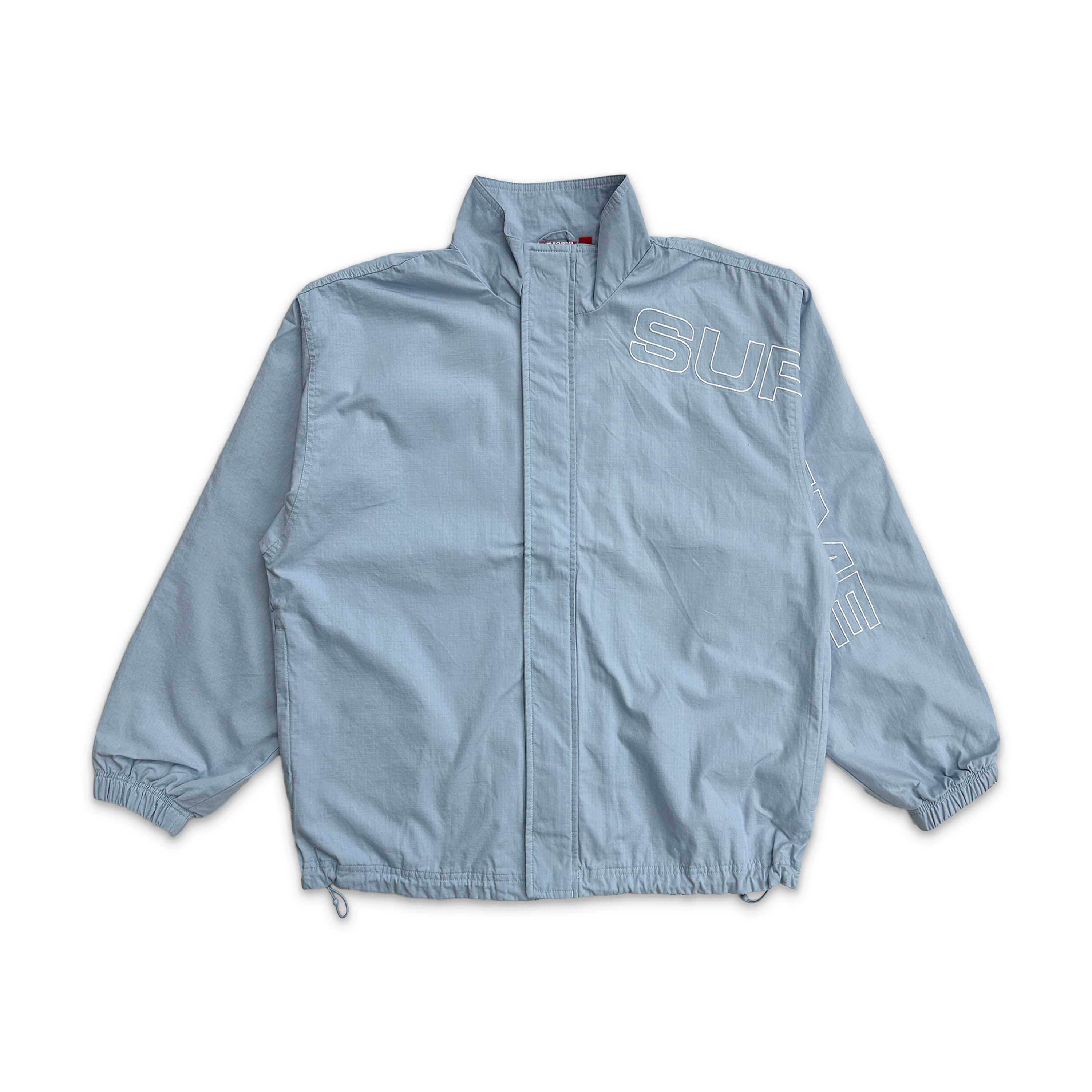 Supreme, Spellout Ripstop Track Jacket FW25 "Light Blue"
