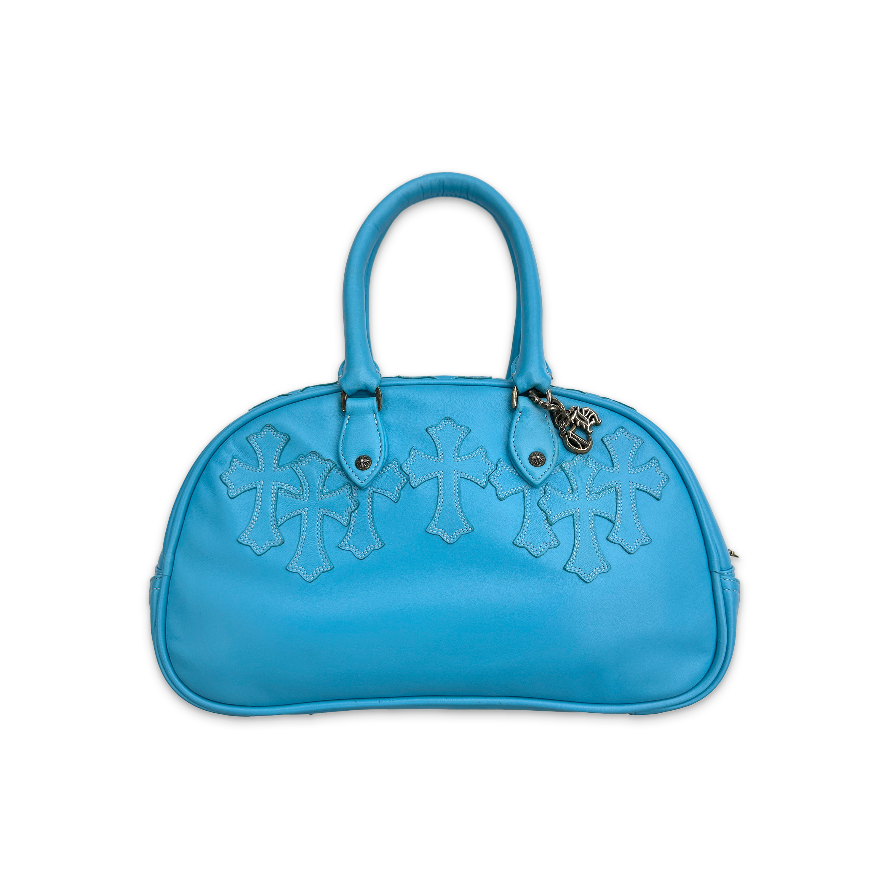 Chrome Hearts, Vine Cross Medium Bowling Bag "Sky Blue"
