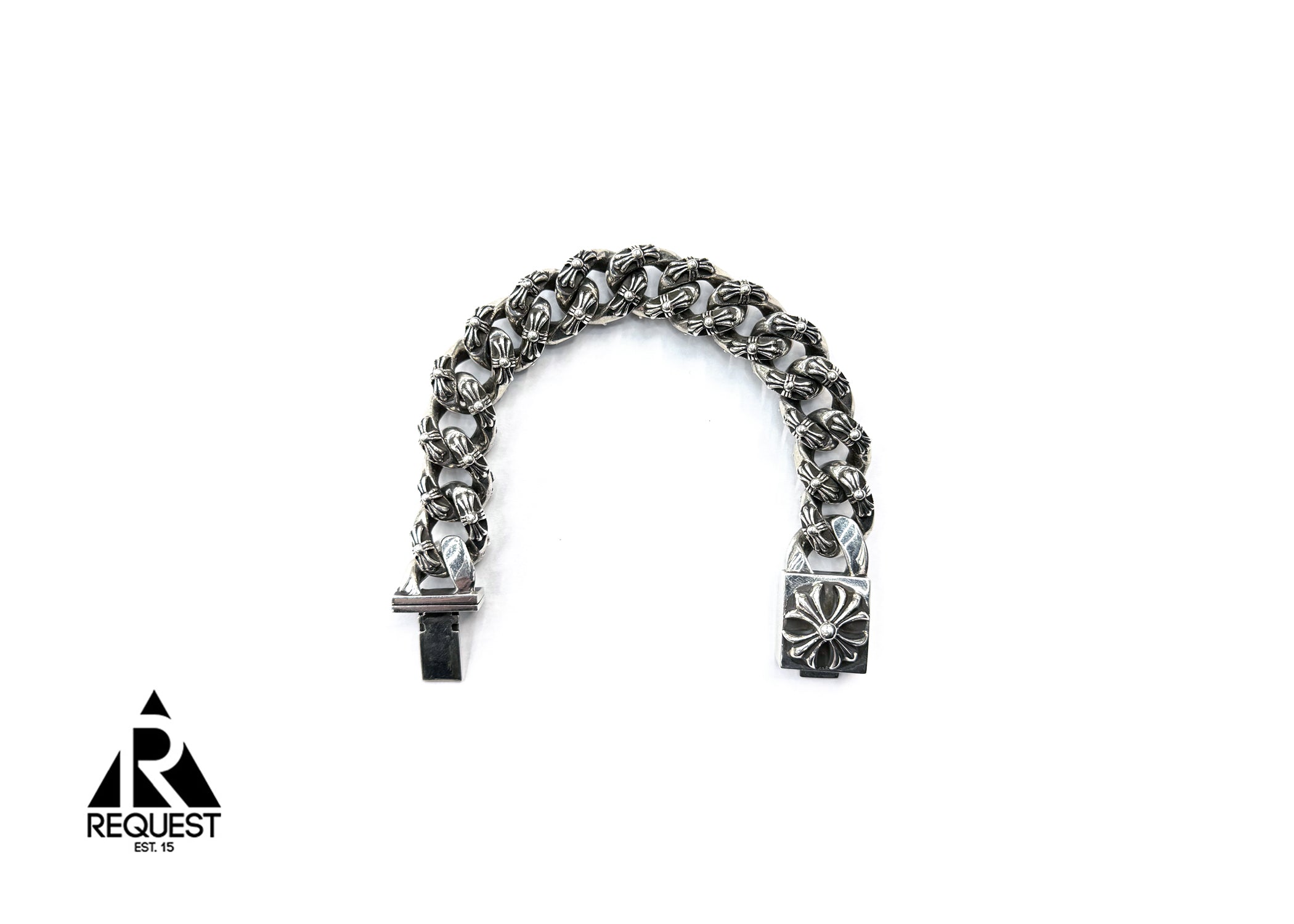 Chrome Hearts, XL Extra Fancy Cuban Link Bracelet "Plus Cross"