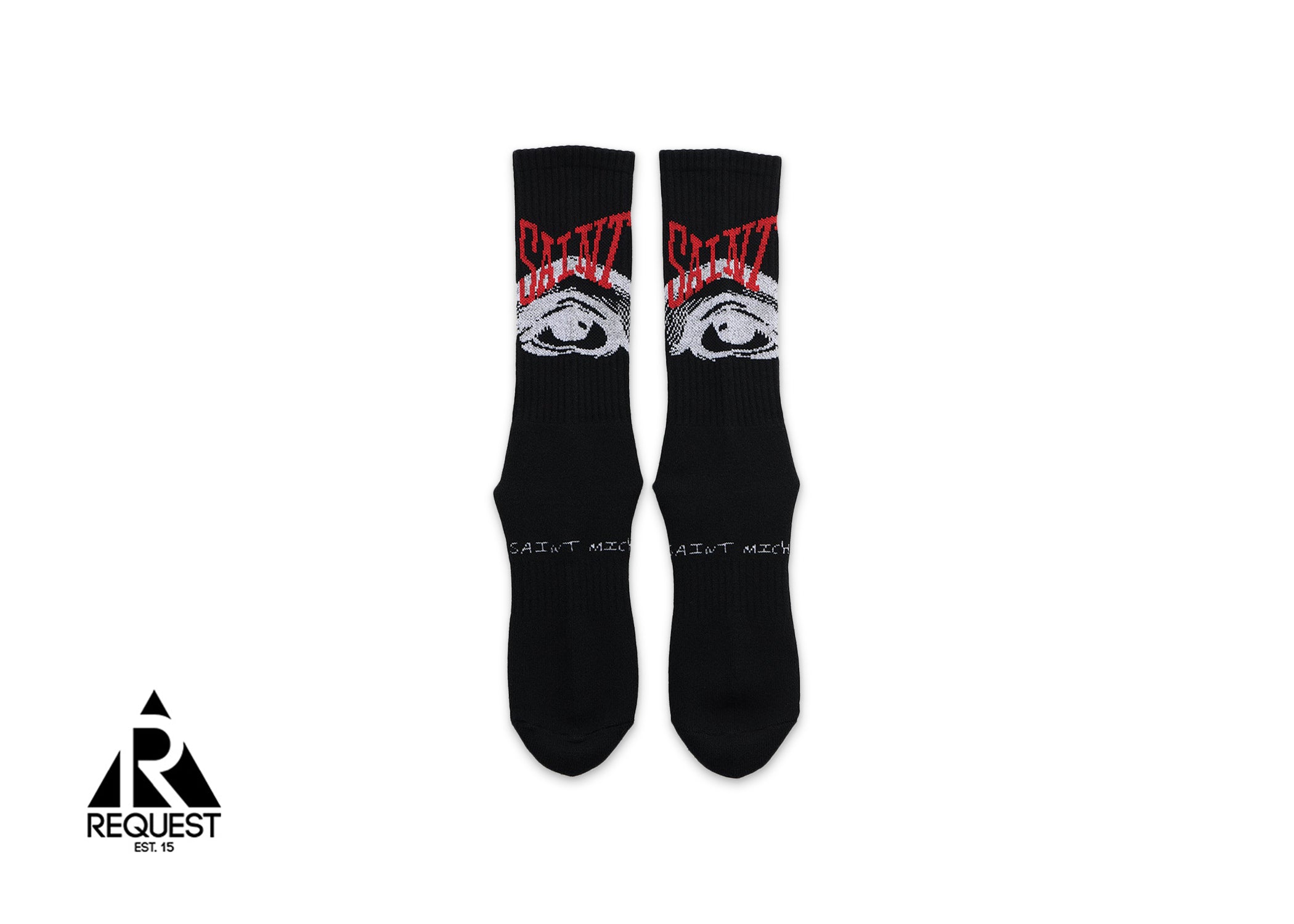 Saint Michael Eye Socks "Black"
